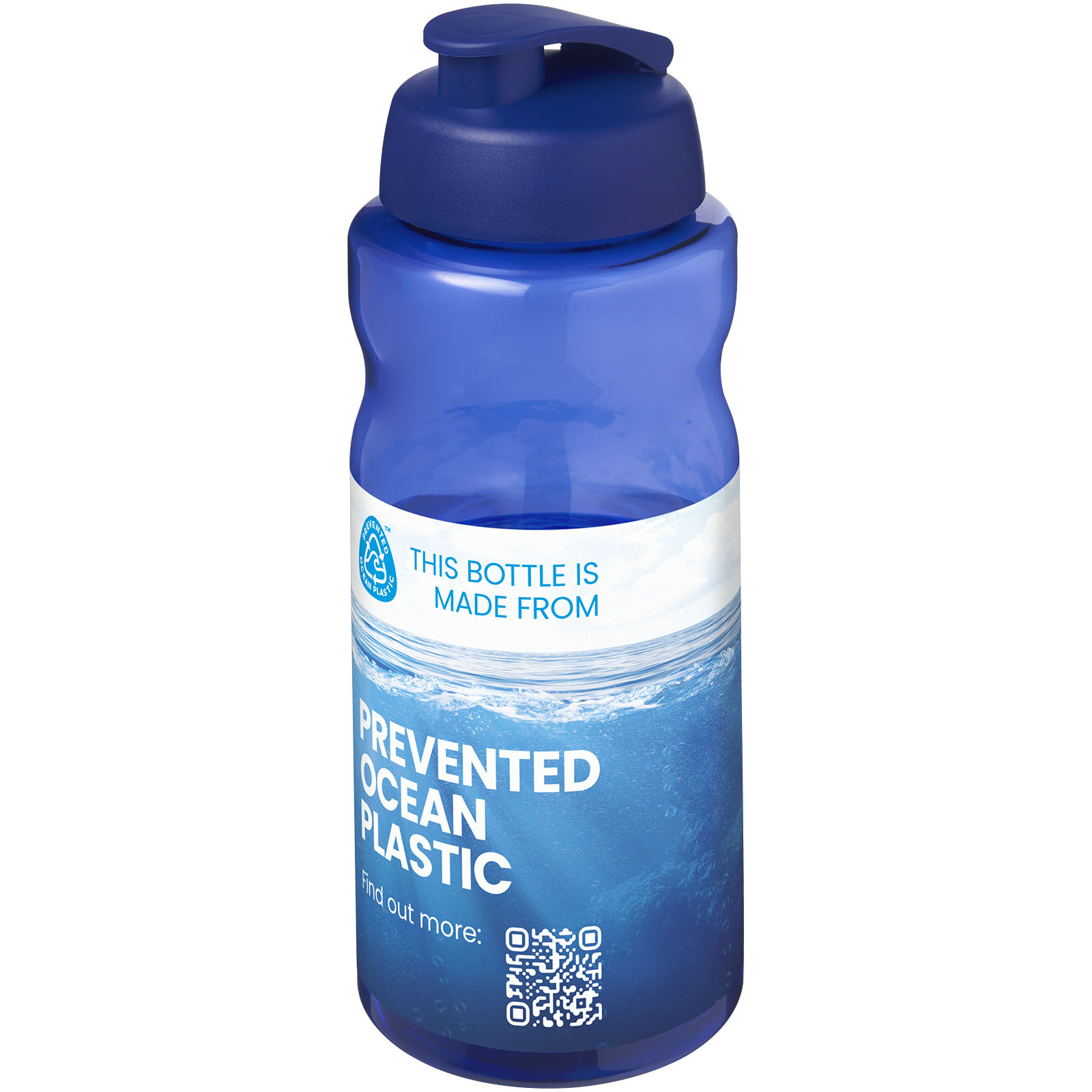 Bouteille de sport H2O Active® Eco Big Base de 1 litre à couvercle rabattable