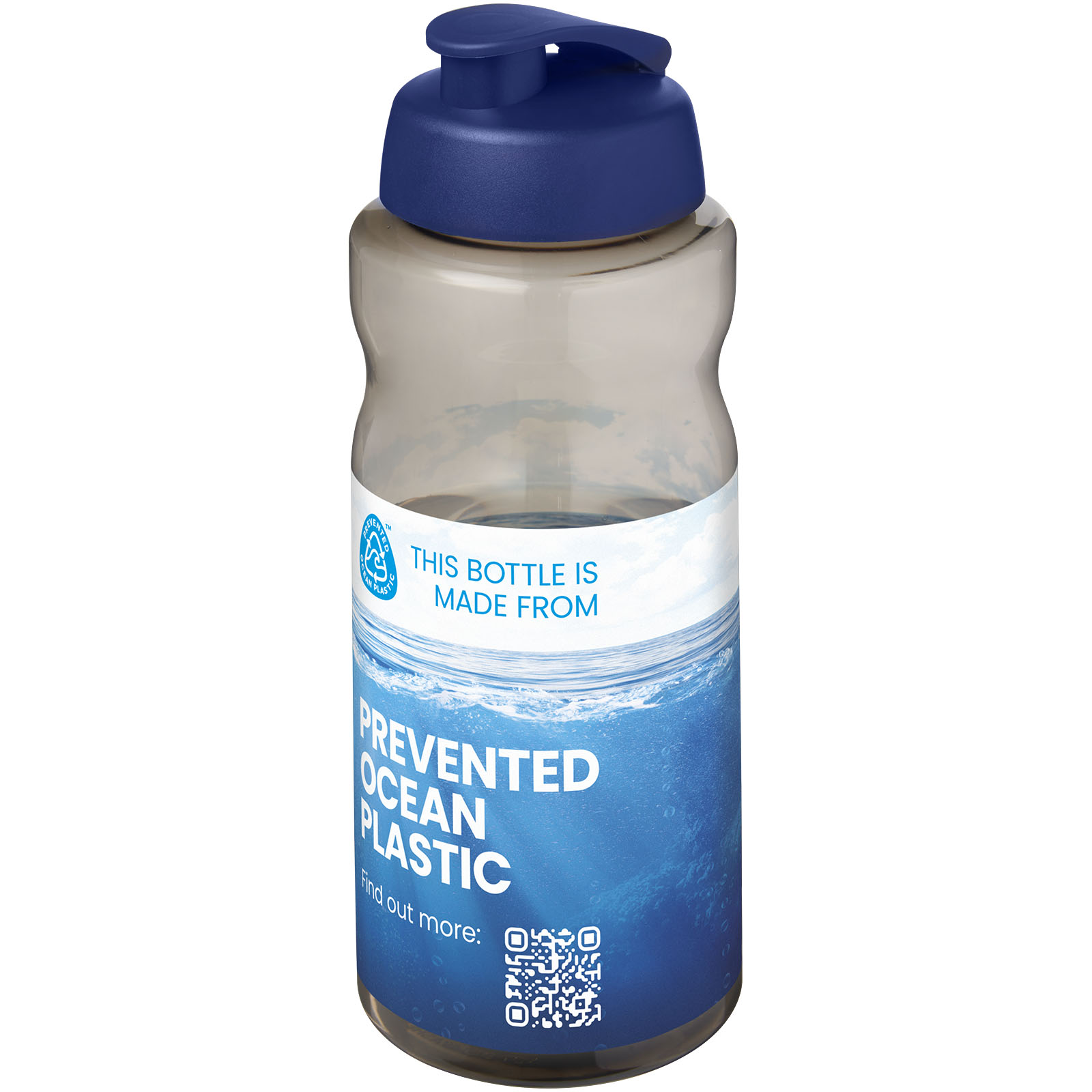 Bouteille de sport H2O Active® Eco Big Base de 1 litre à couvercle rabattable