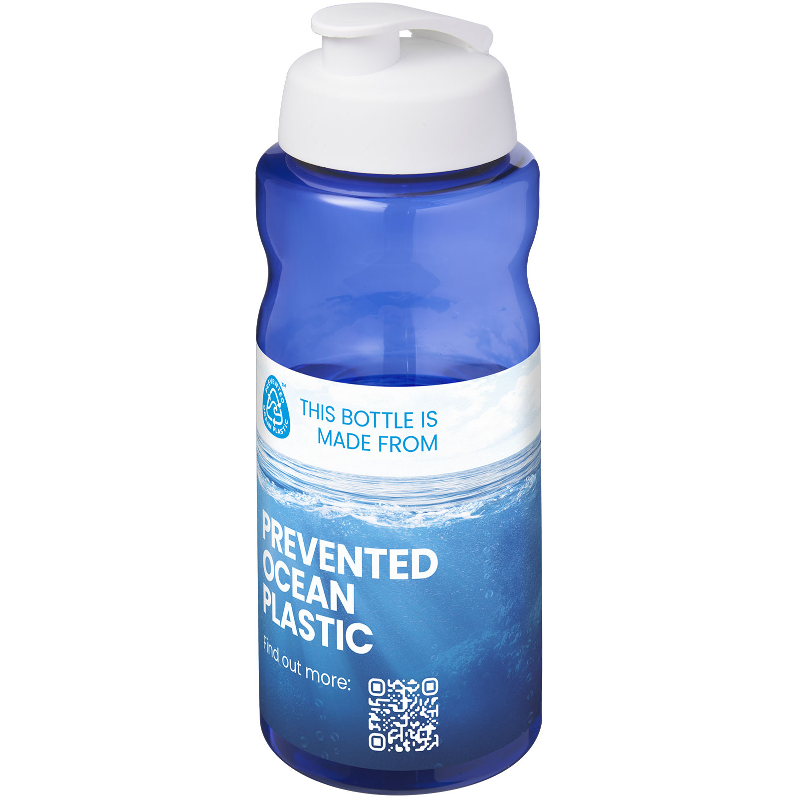 Bouteille de sport H2O Active® Eco Big Base de 1 litre à couvercle rabattable