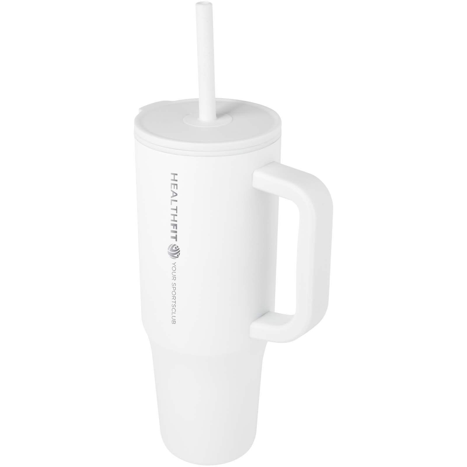 Gobelet isotherme Brady 900 ml certifié RCS avec paille en silicone