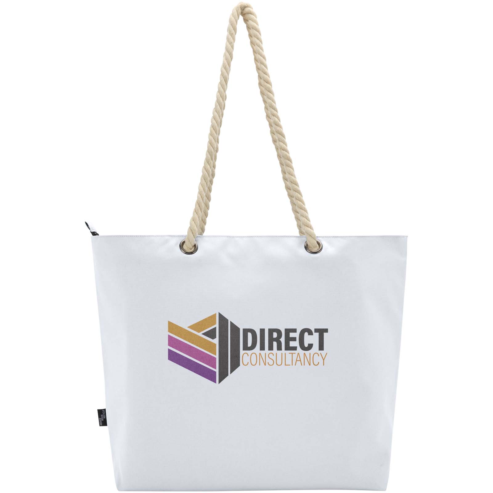 Sac shopping Panama recyclé GRS isotherme de plage avec poignées en cordelette 23L