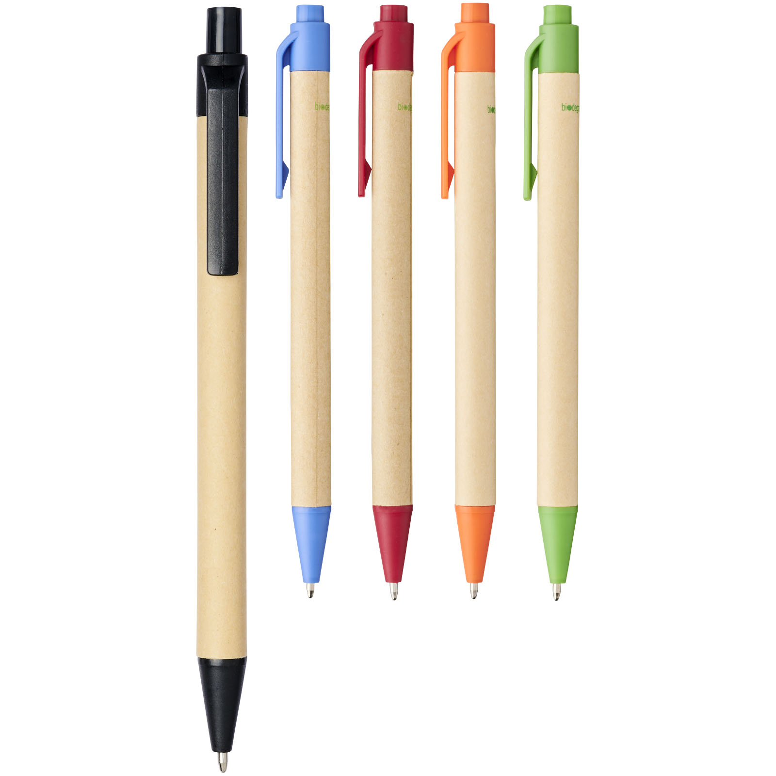 Stylo bille en carton recyclé et plastique de maïs Berk (encre noire)