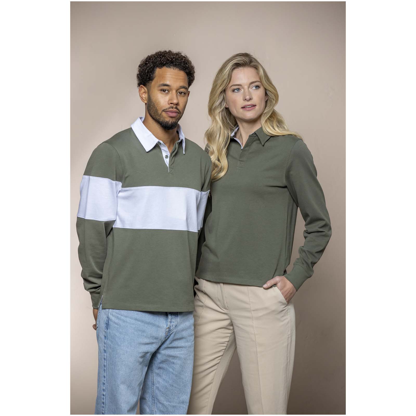 Elevate Sweatshirt de rugbyen coton organique Clyde unisexe