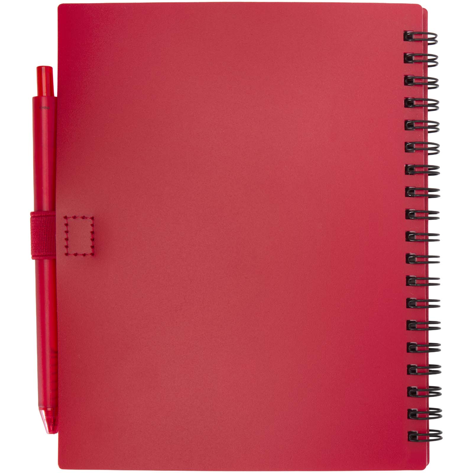 Ensemble carnet à couverture souple en plastique recyclé et stylo bille (encre bleue) Niove