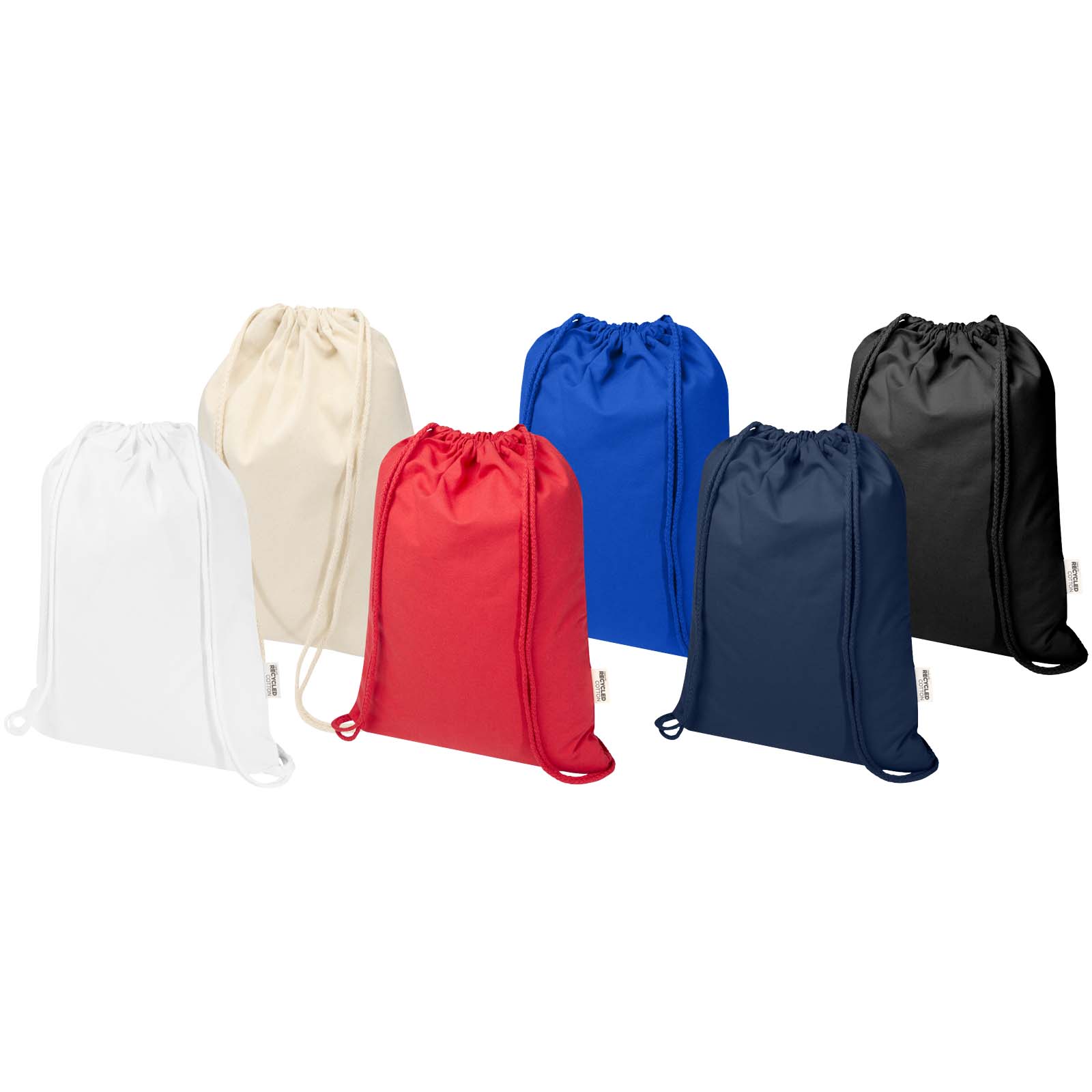 Sac Peru Blend de 5 L avec cordon en coton recyclé 180 g/m2 certifié GRS