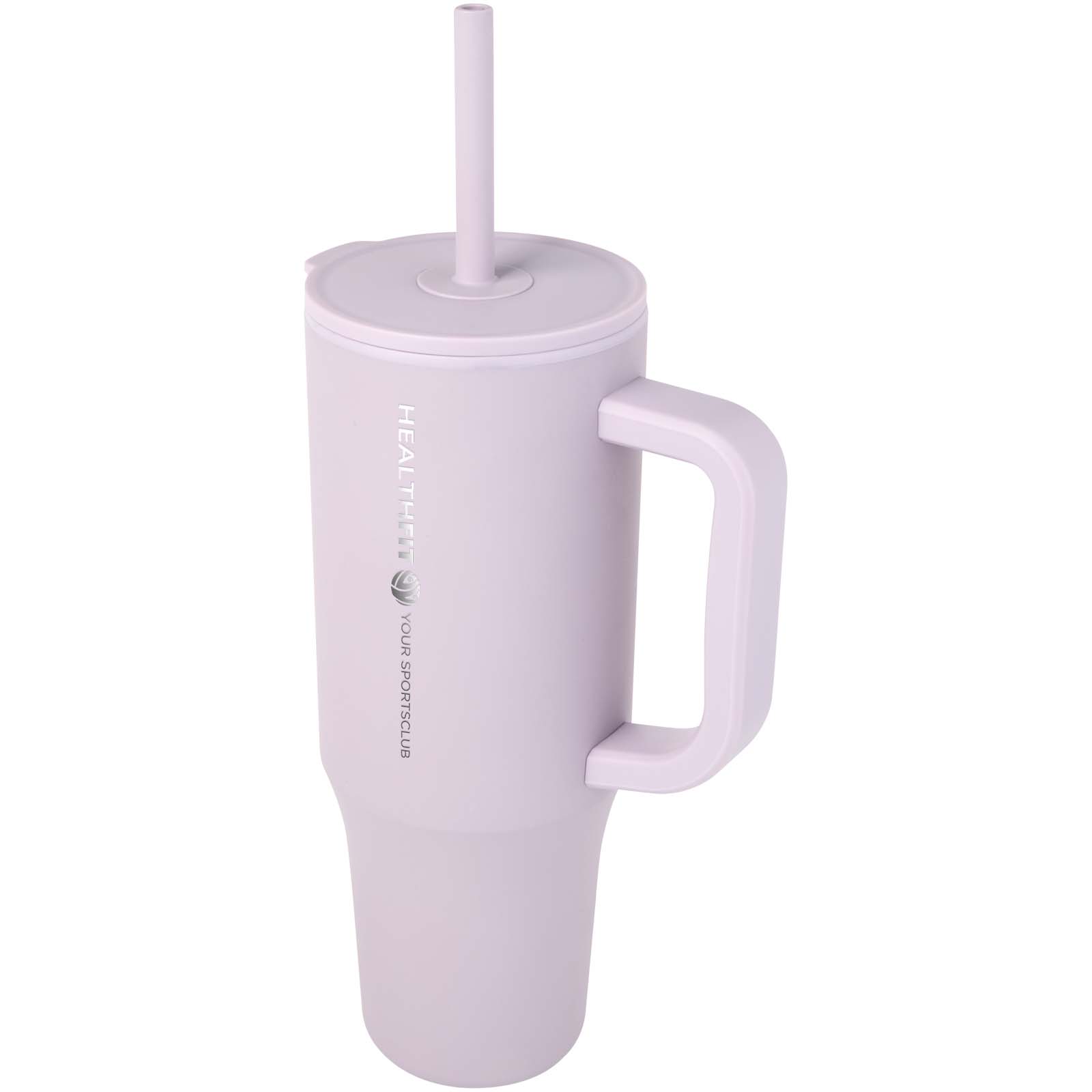 Gobelet isotherme Brady 900 ml certifié RCS avec paille en silicone