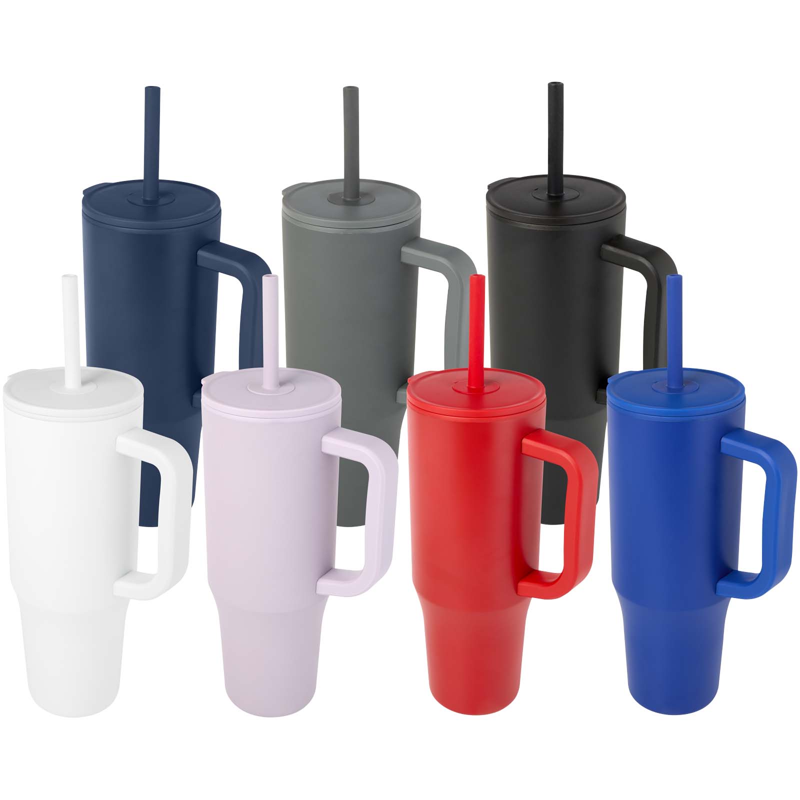 Gobelet isotherme Brady 900 ml certifié RCS avec paille en silicone