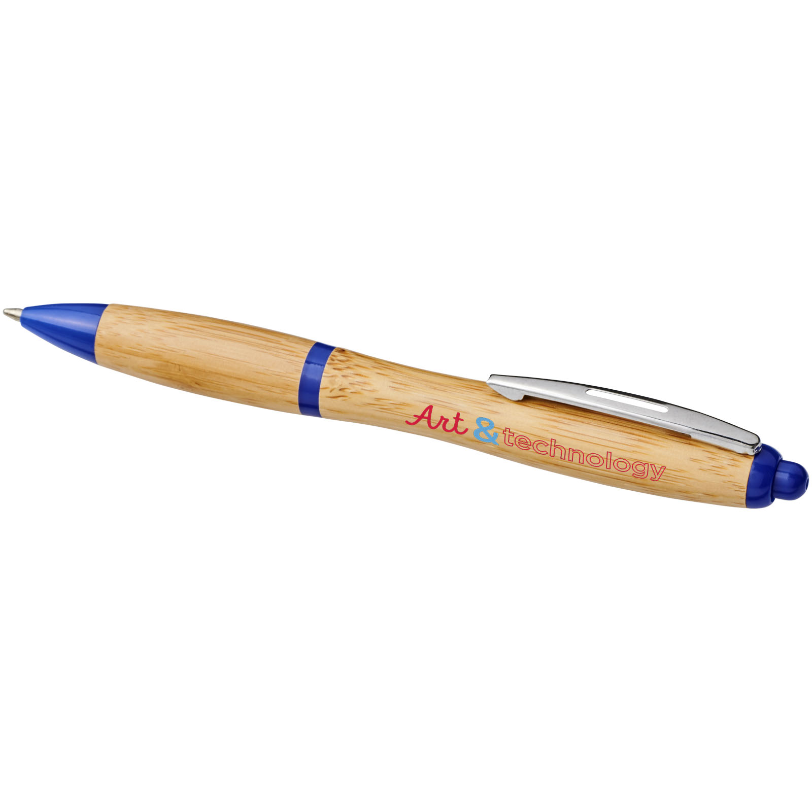 Stylo bille en bambou Nash (encre bleue)
