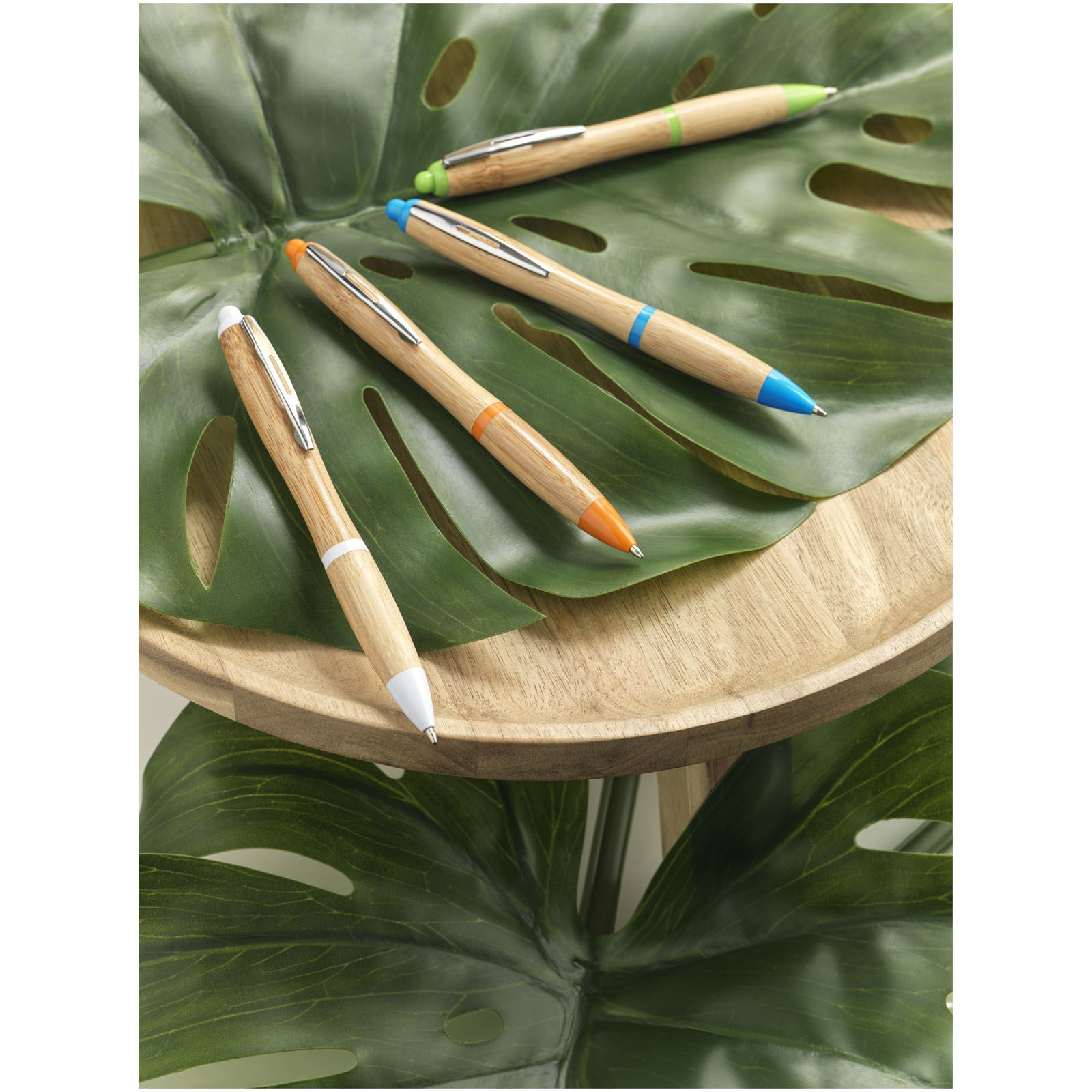 Stylo bille en bambou Nash (encre bleue)