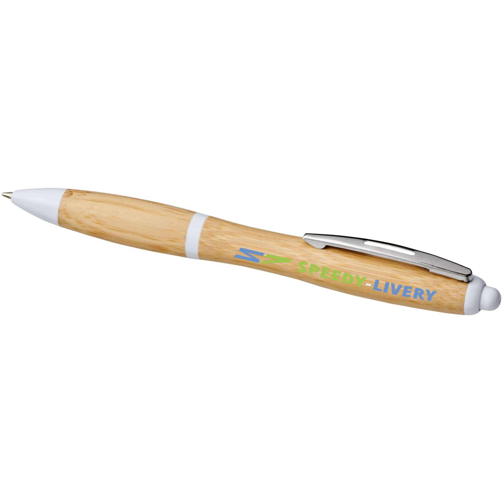 Stylo bille en bambou Nash (encre bleue)