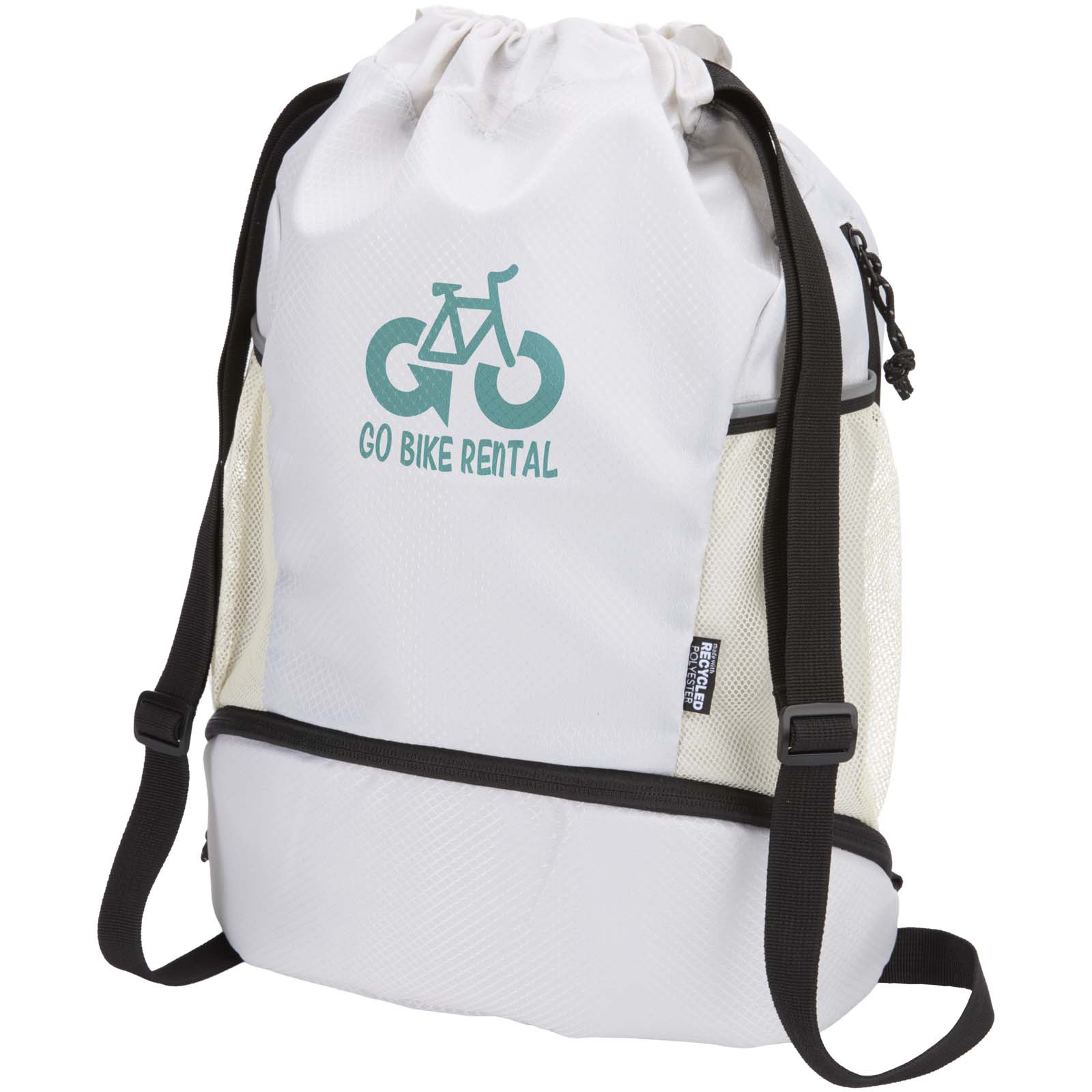 Sac de sport Varyon à cordon en matériaux recyclés certifiés GRS avec compartiment inférieur de 18 L
