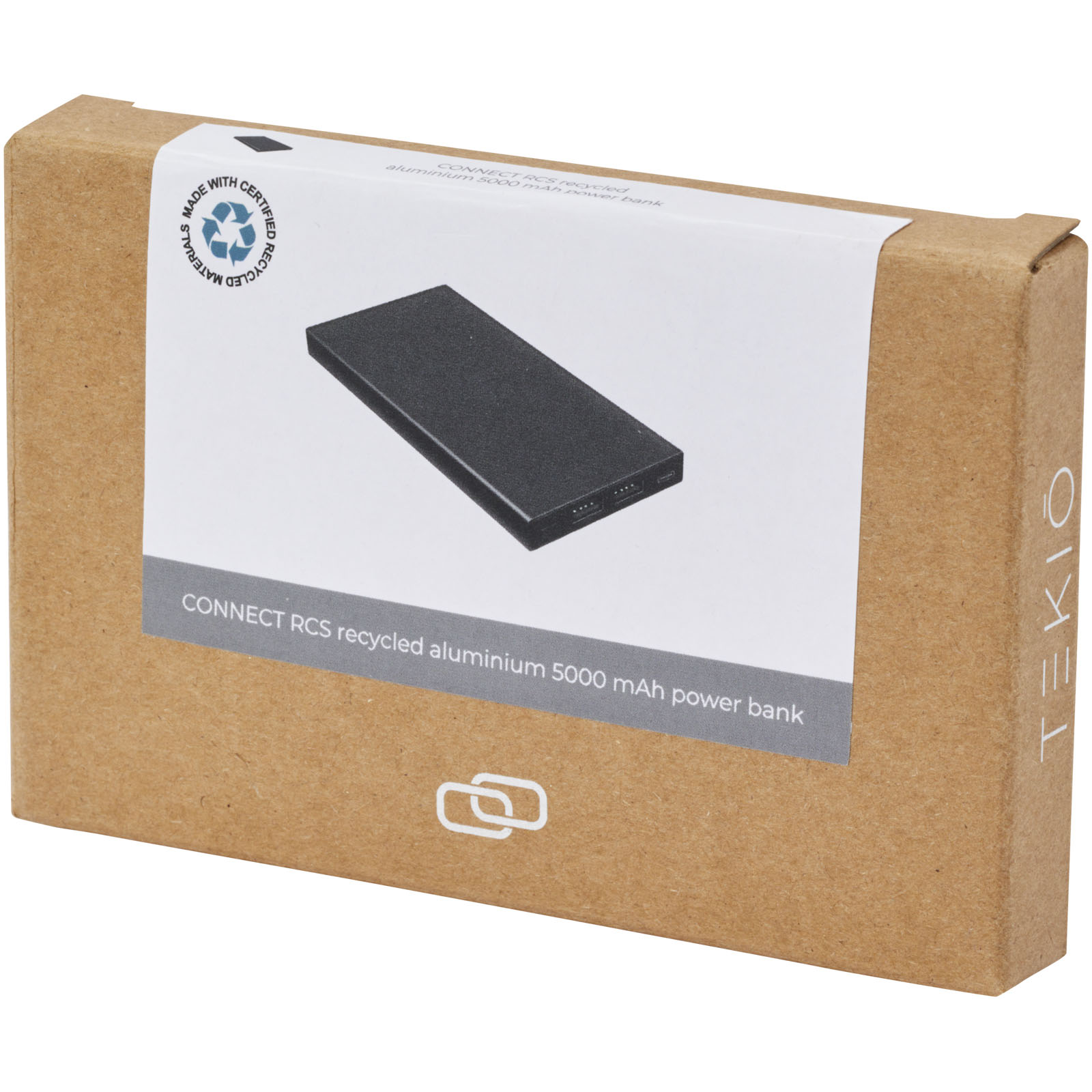 Tekiō® Batterie de secours Connect de 5 000 mAh en aluminium recyclé