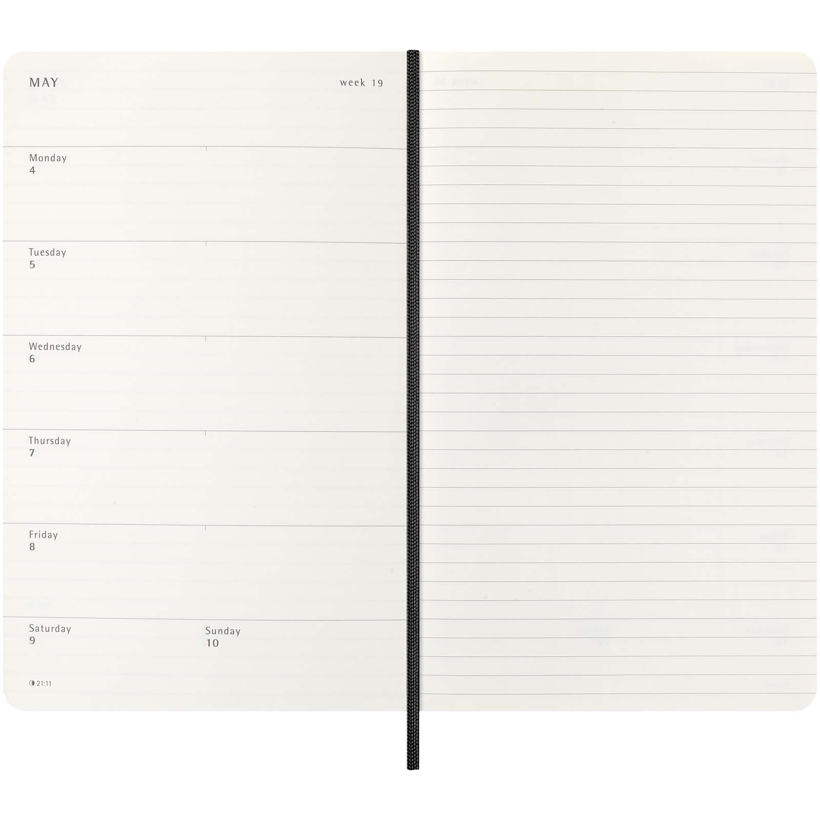 Agenda L 12 mois Moleskine à couverture souple