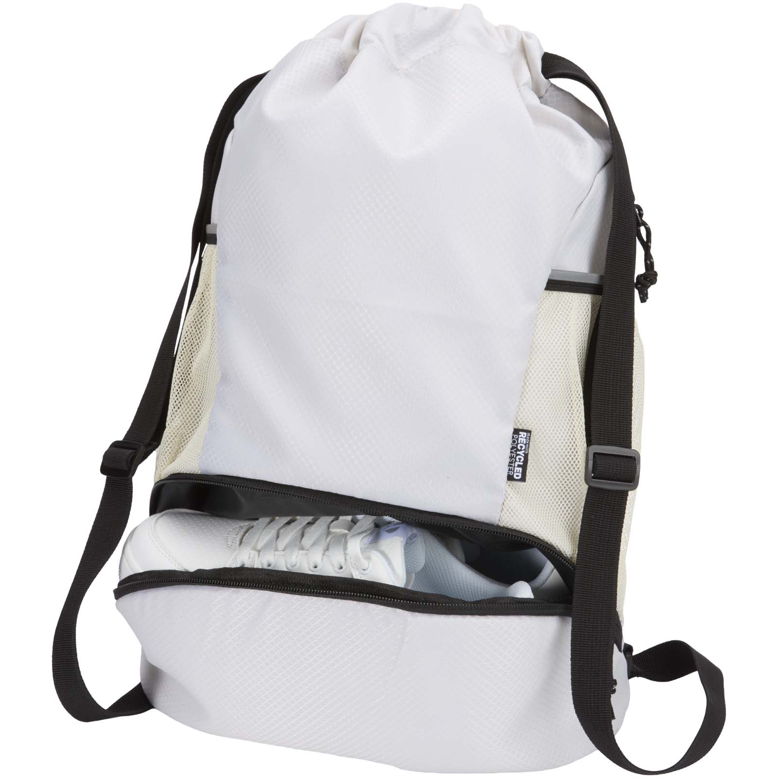 Sac de sport Varyon à cordon en matériaux recyclés certifiés GRS avec compartiment inférieur de 18 L
