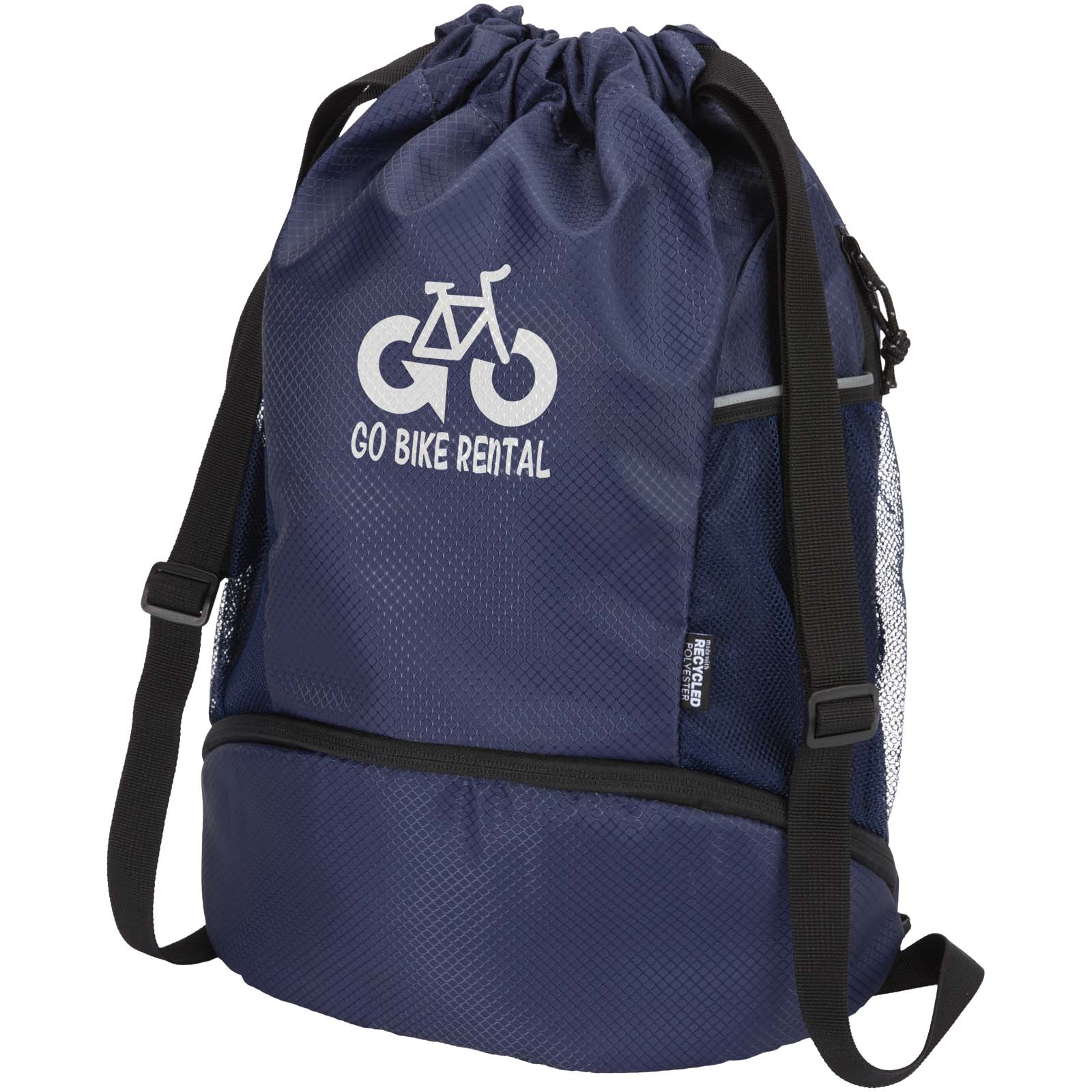 Sac de sport Varyon à cordon en matériaux recyclés certifiés GRS avec compartiment inférieur de 18 L
