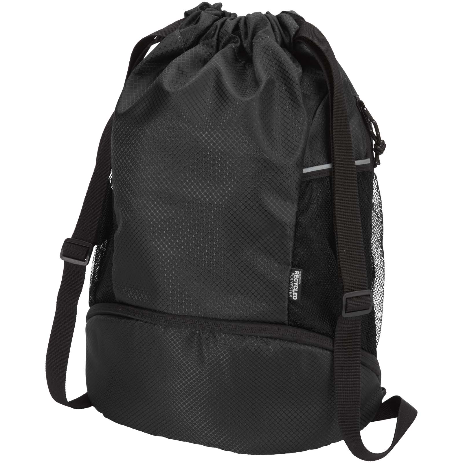 Sac de sport Varyon à cordon en matériaux recyclés certifiés GRS avec compartiment inférieur de 18 L