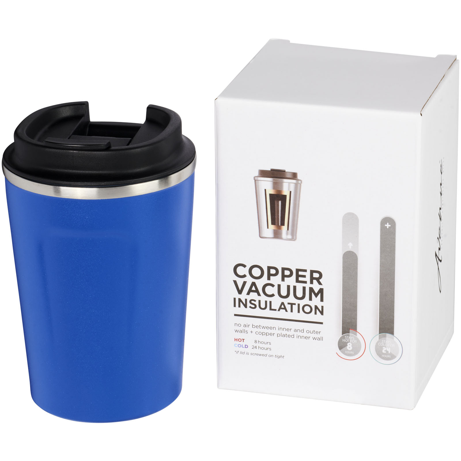 Gobelet avec isolation par le vide et couche de cuivre 360ml étanche Thor