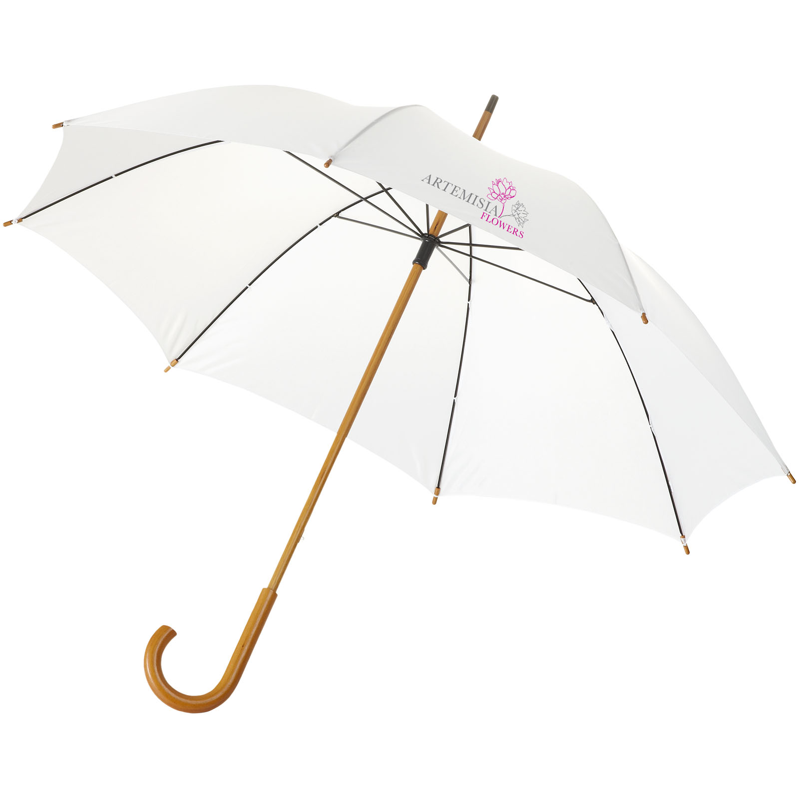 Parapluie 23" avec poignée et mât en bois Jova