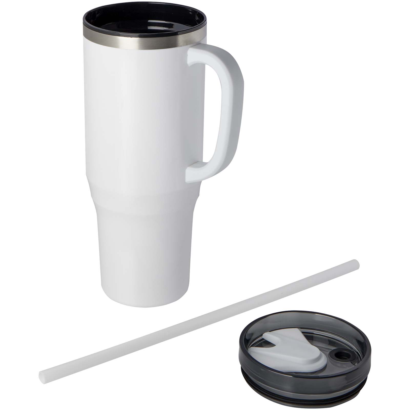 Mug isotherme Melbourne 1200 ml certifié RCS avec paille