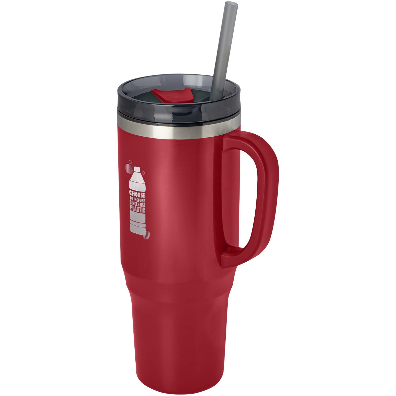 Mug isotherme Melbourne 1200 ml certifié RCS avec paille