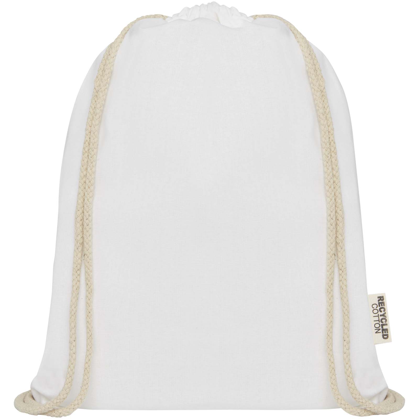 Sac avec cordon Oregon en coton recyclé 140 g/m² certifié GRS