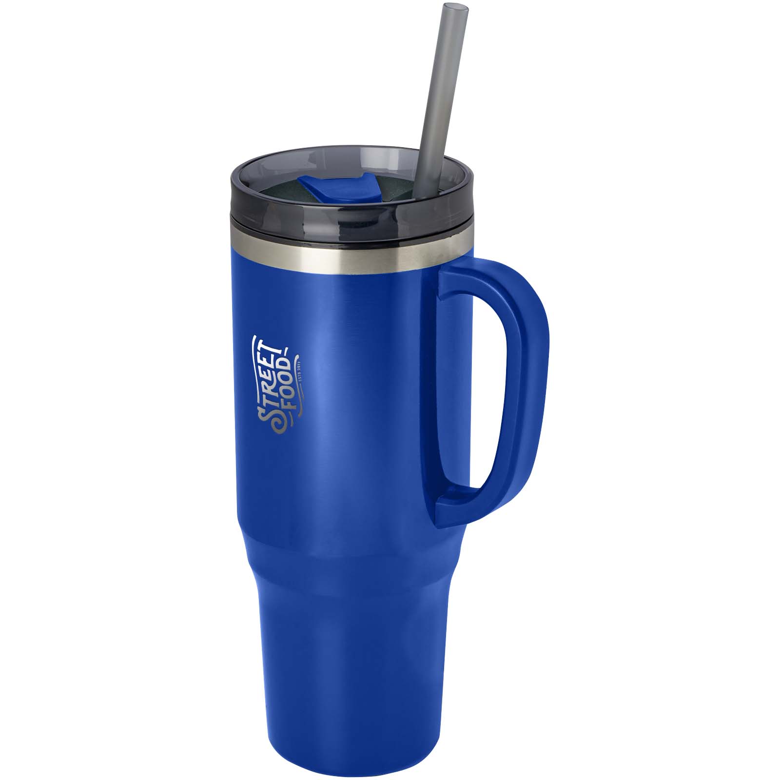 Mug isotherme Melbourne 1200 ml certifié RCS avec paille