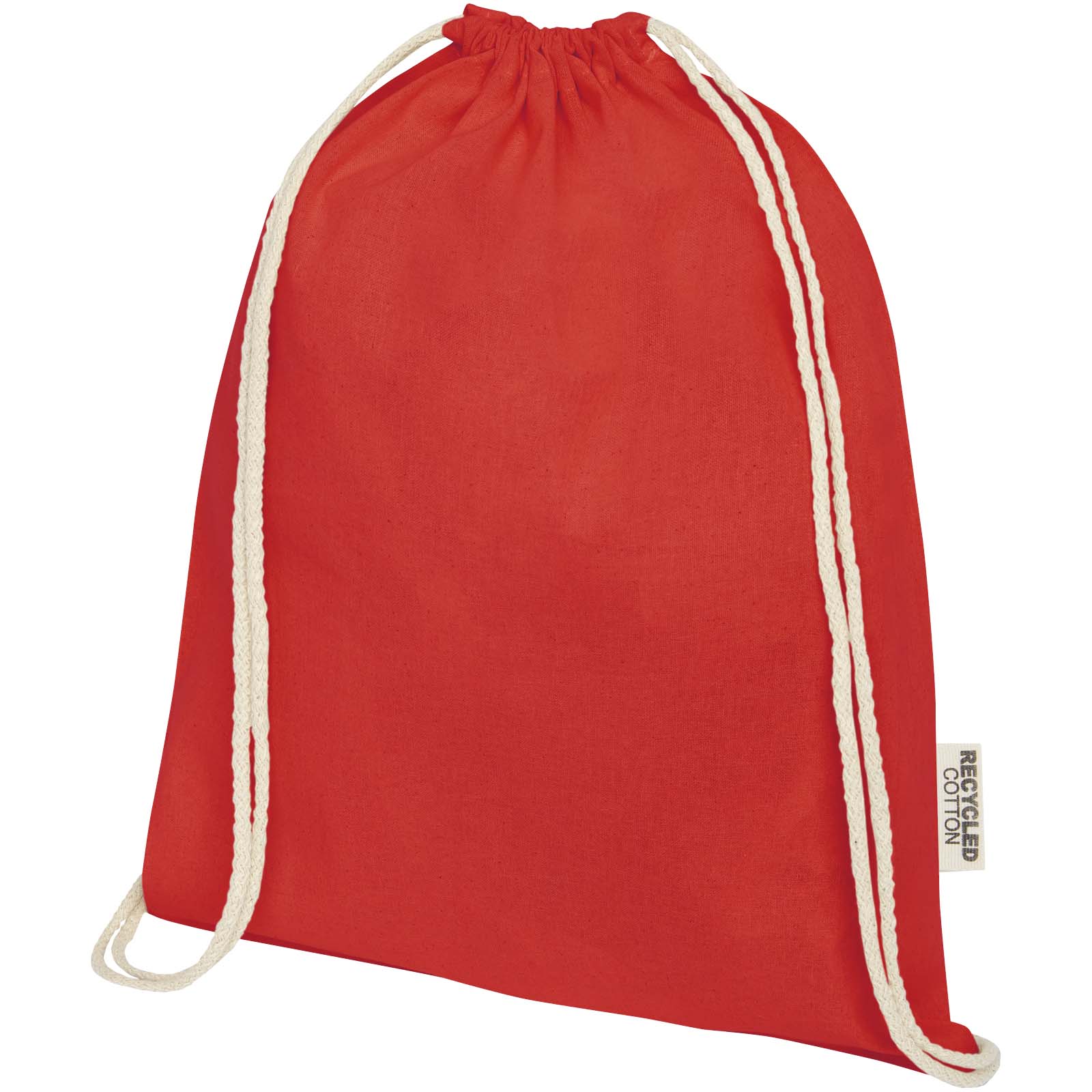 Sac avec cordon Oregon en coton recyclé 140 g/m² certifié GRS