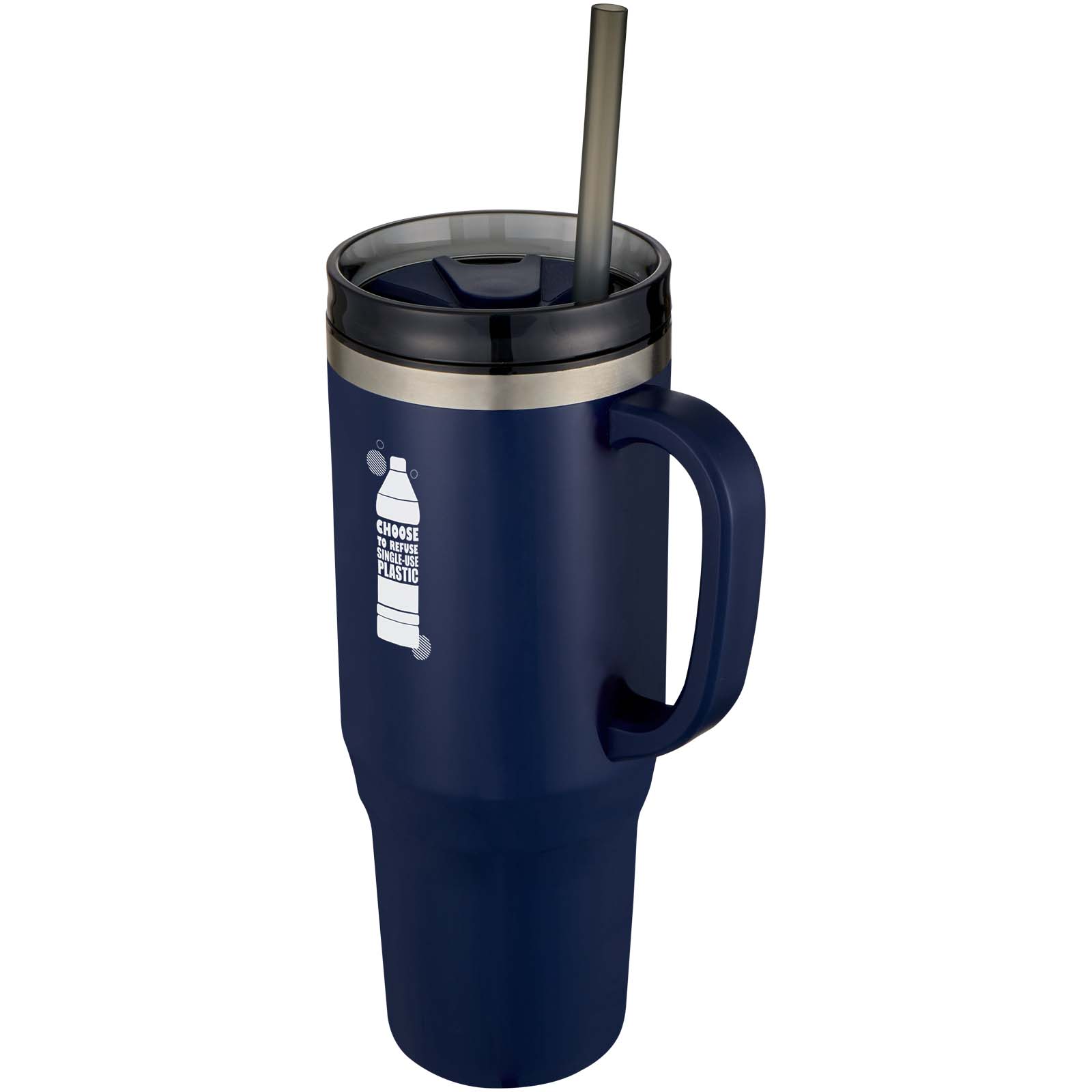 Mug isotherme Melbourne 1200 ml certifié RCS avec paille