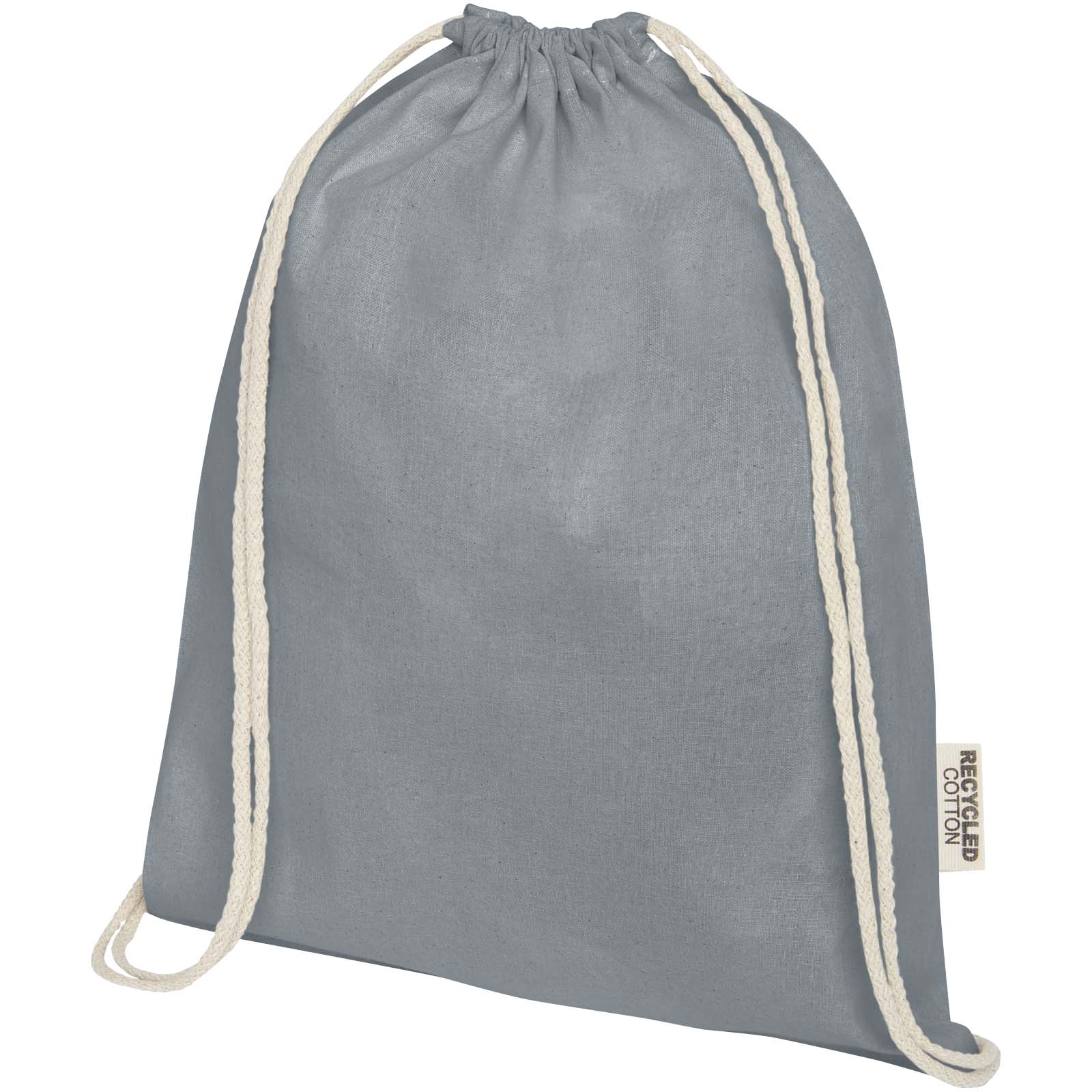 Sac avec cordon Oregon en coton recyclé 140 g/m² certifié GRS