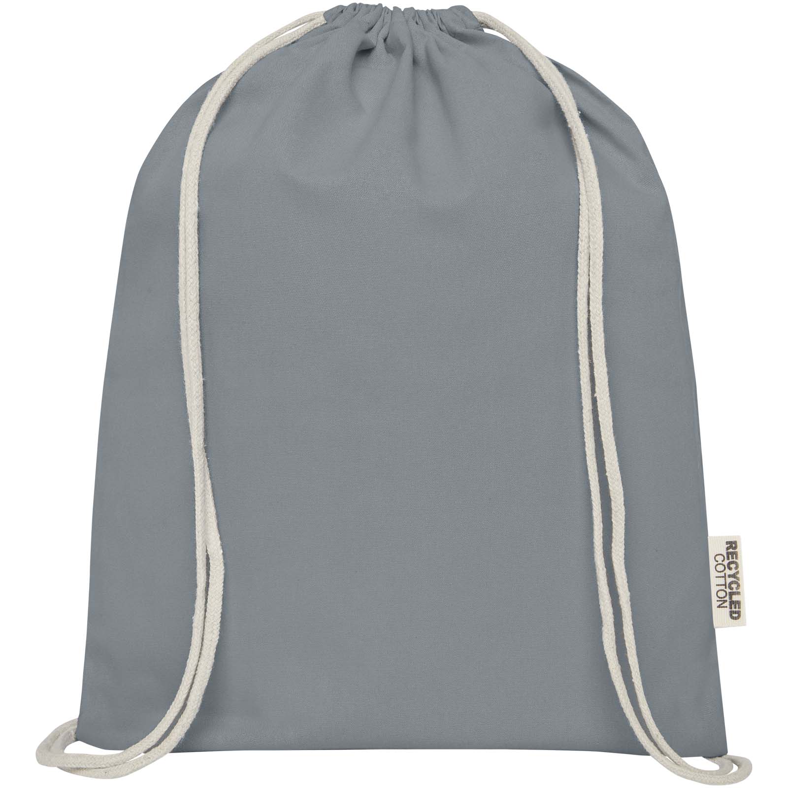 Sac avec cordon Oregon en coton recyclé 140 g/m² certifié GRS
