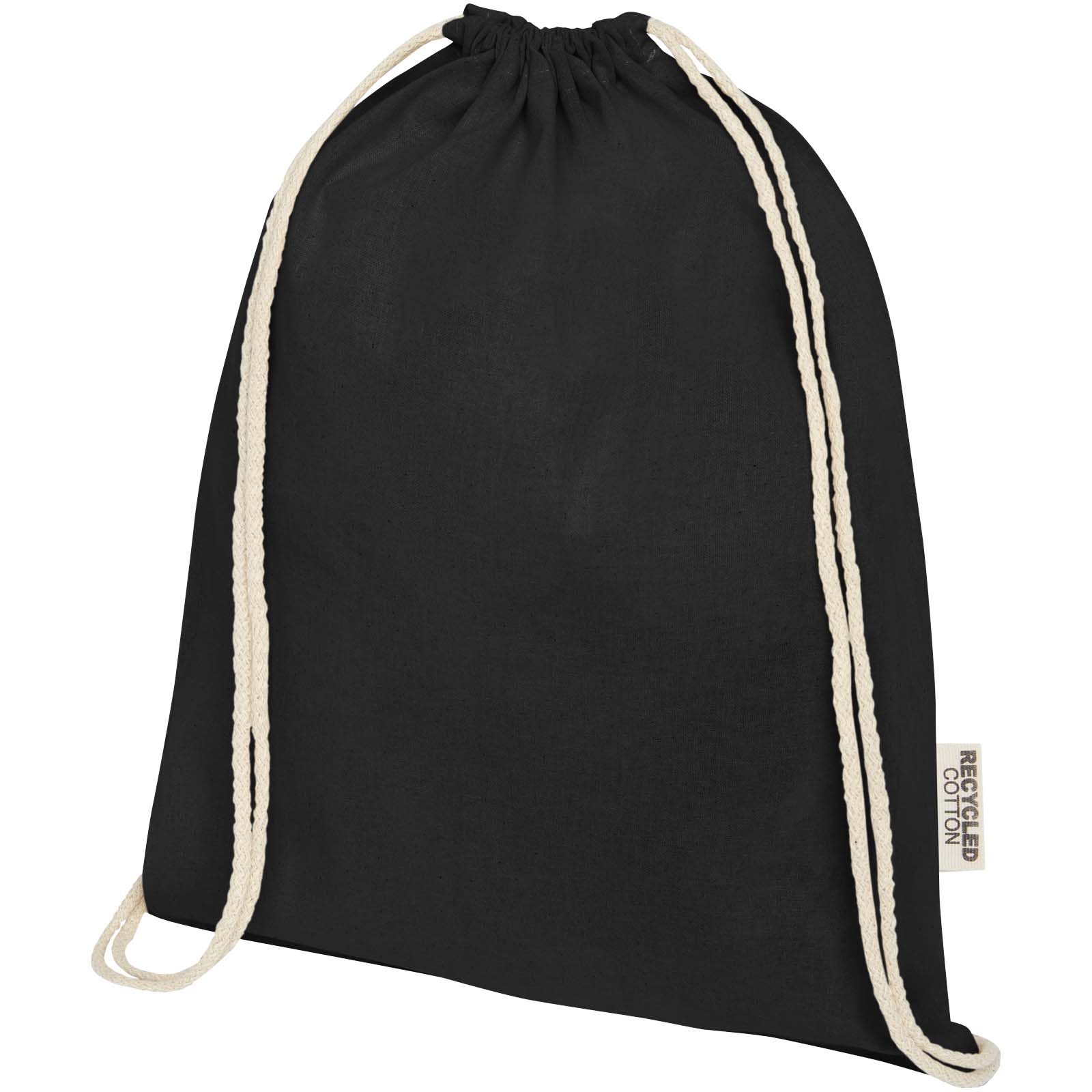 Sac avec cordon Oregon en coton recyclé 140 g/m² certifié GRS