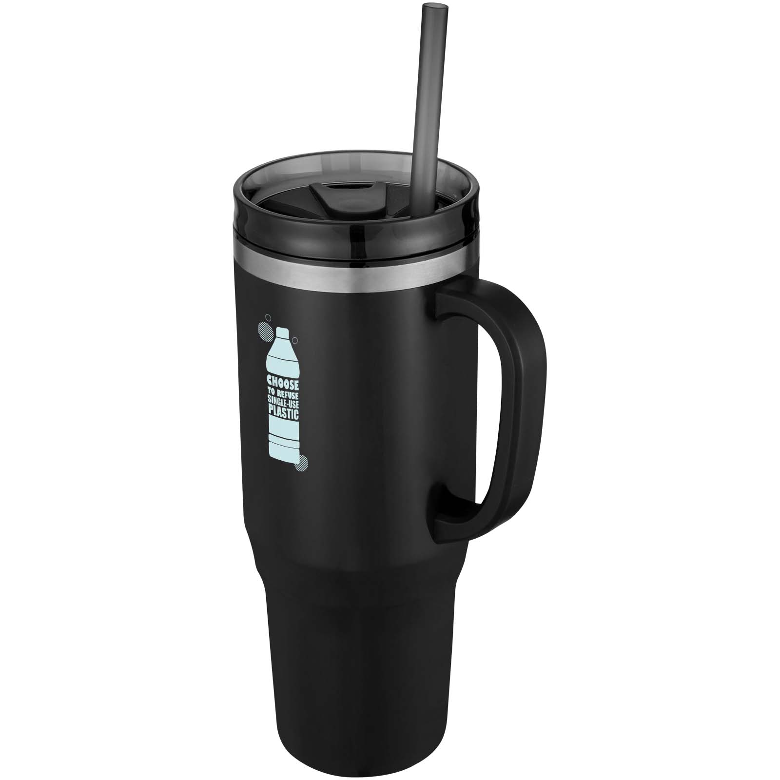 Mug isotherme Melbourne 1200 ml certifié RCS avec paille