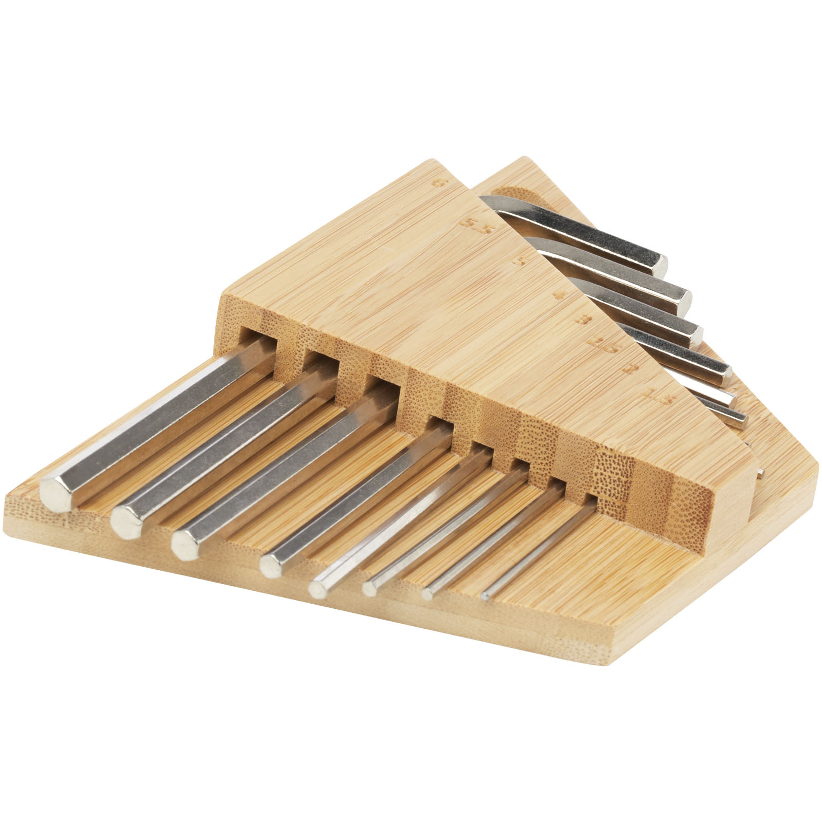 STAC Trousse à outils Allen en bambou à clé hexagonale