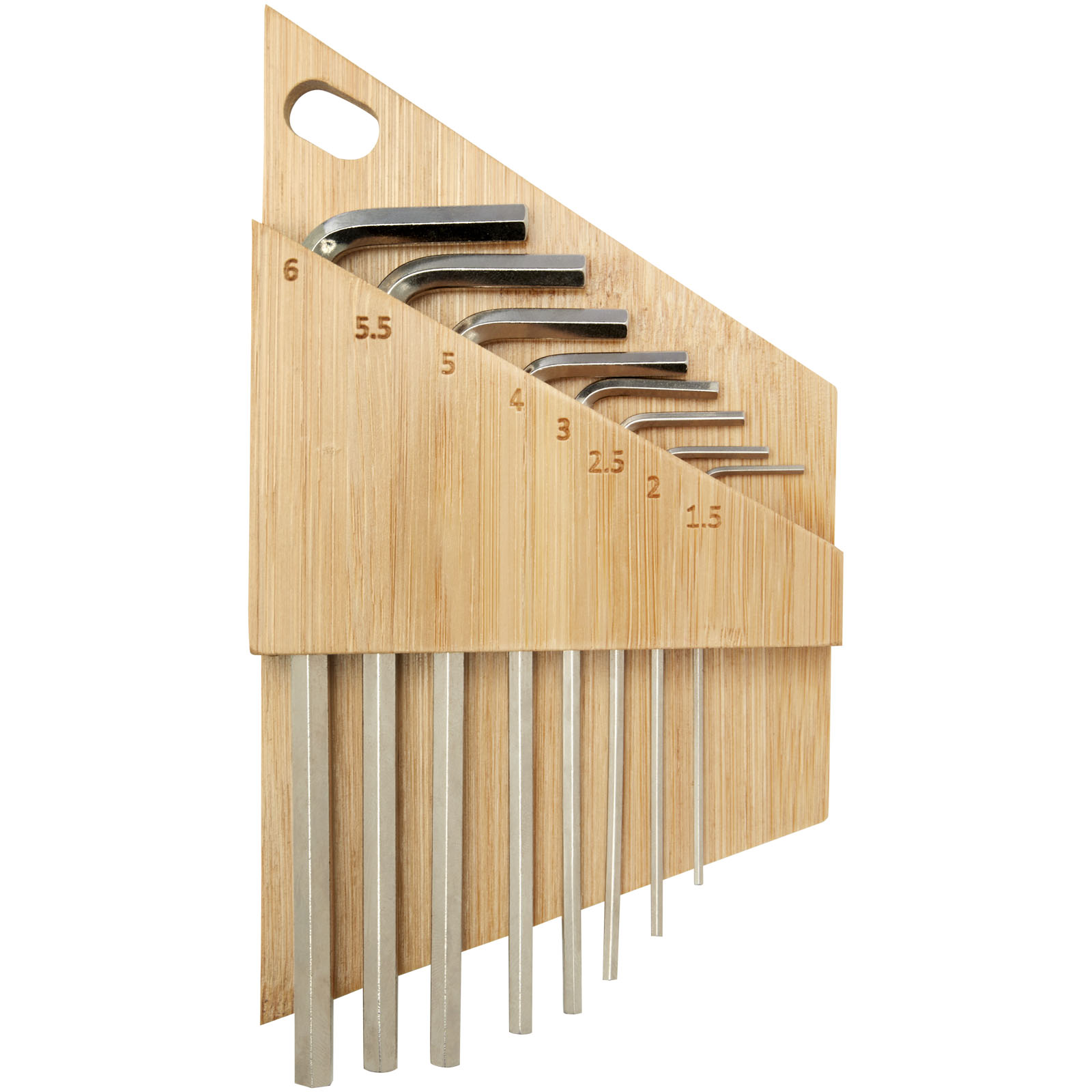 STAC Trousse à outils Allen en bambou à clé hexagonale