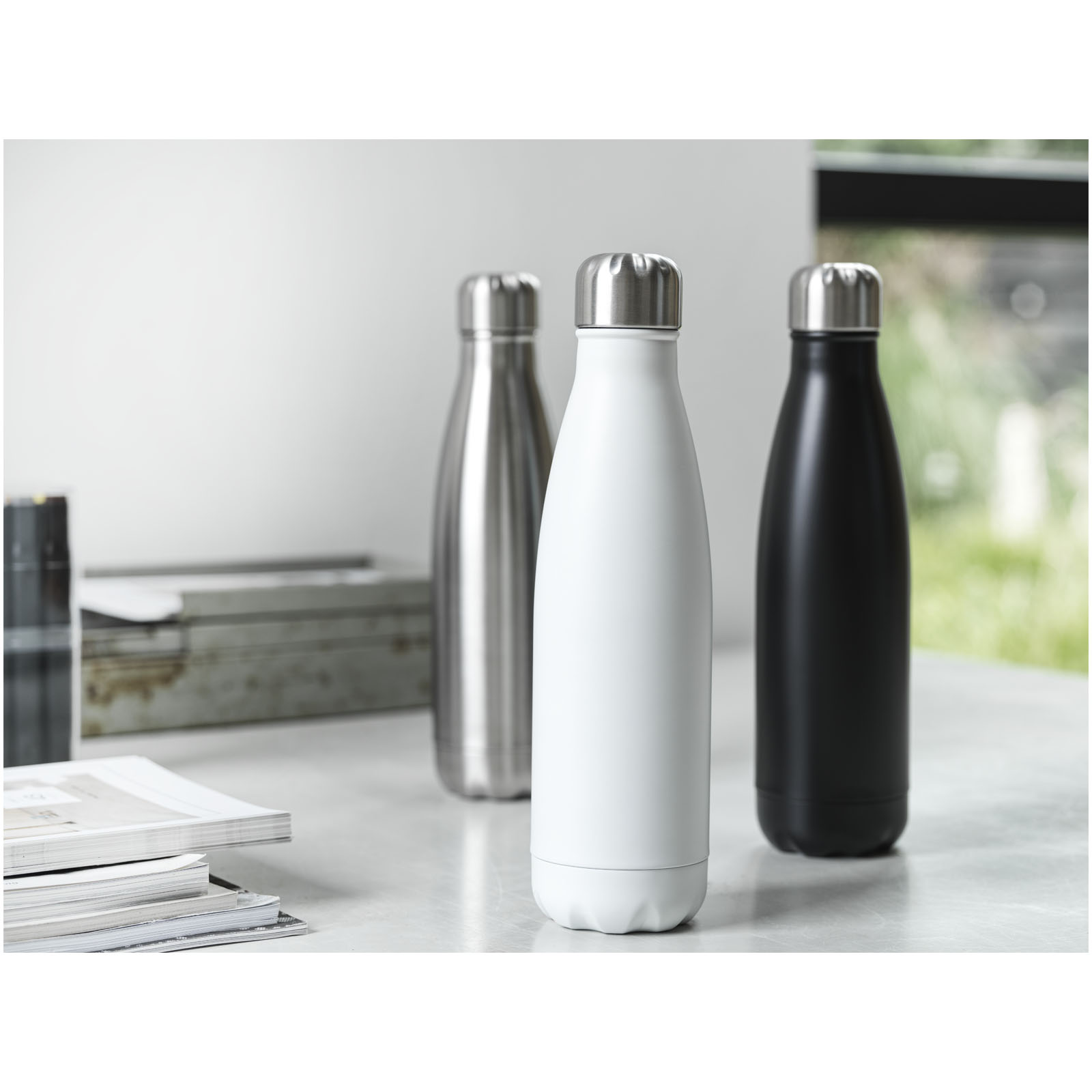Bouteille isotherme sous vide Cove de 500 ml en cuivre et acier inoxydable recyclé certifié RCS