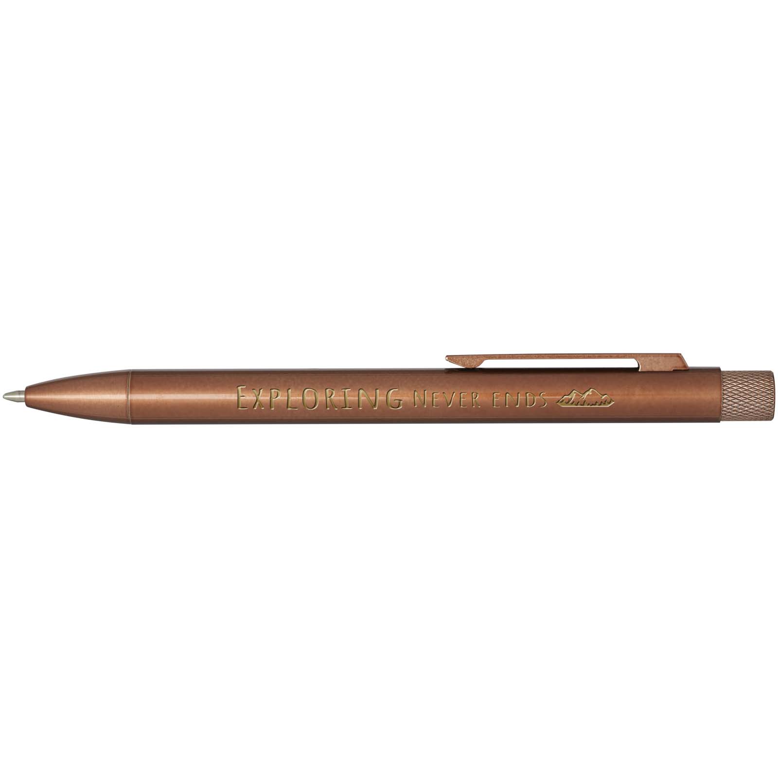 Stylo bille en laiton recyclé Beatriz (encre bleue)