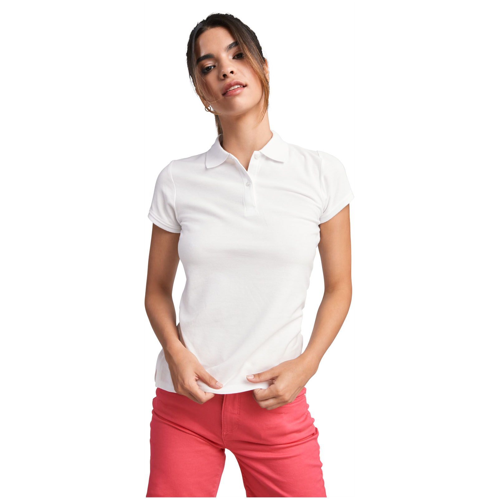 Roly Polo de 210 g/m² Prince en coton organique à manches courtes pour femme