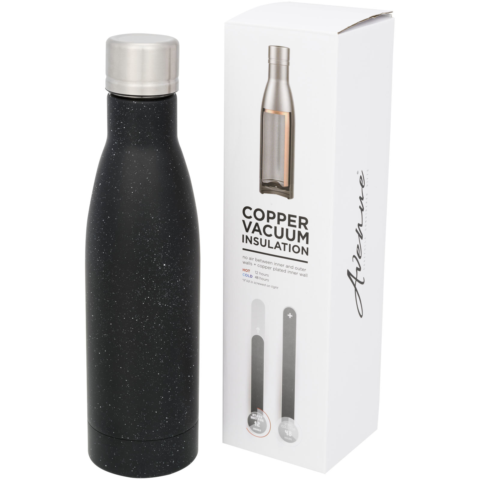 Bouteille isotherme Vasa tachetée sous vide avec couche de cuivre de 500 ml