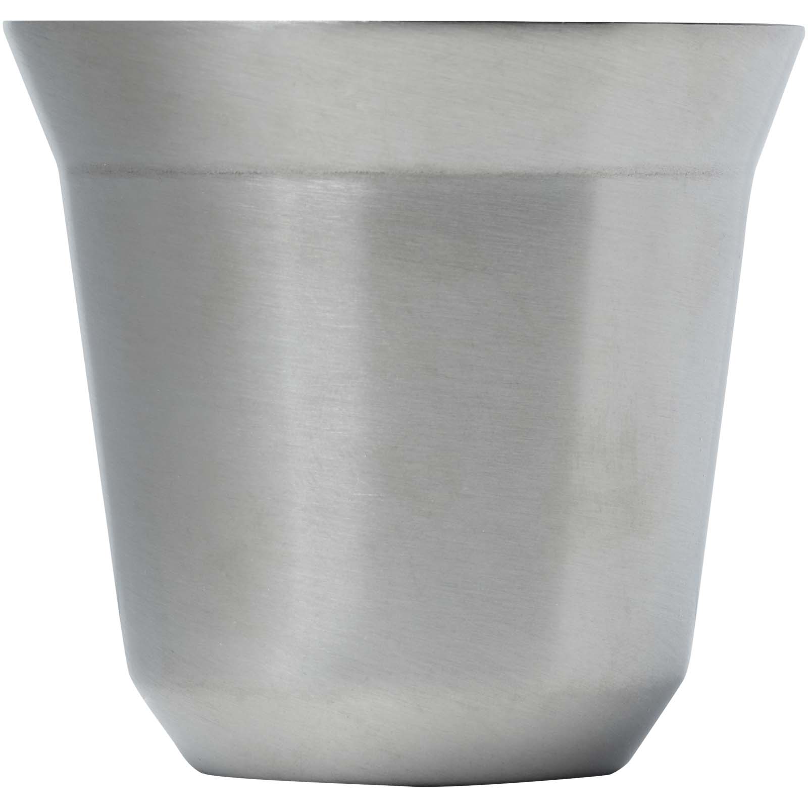 Ensemble de tasses à espresso en acier inoxydable Duo de 80 ml certifié RCS