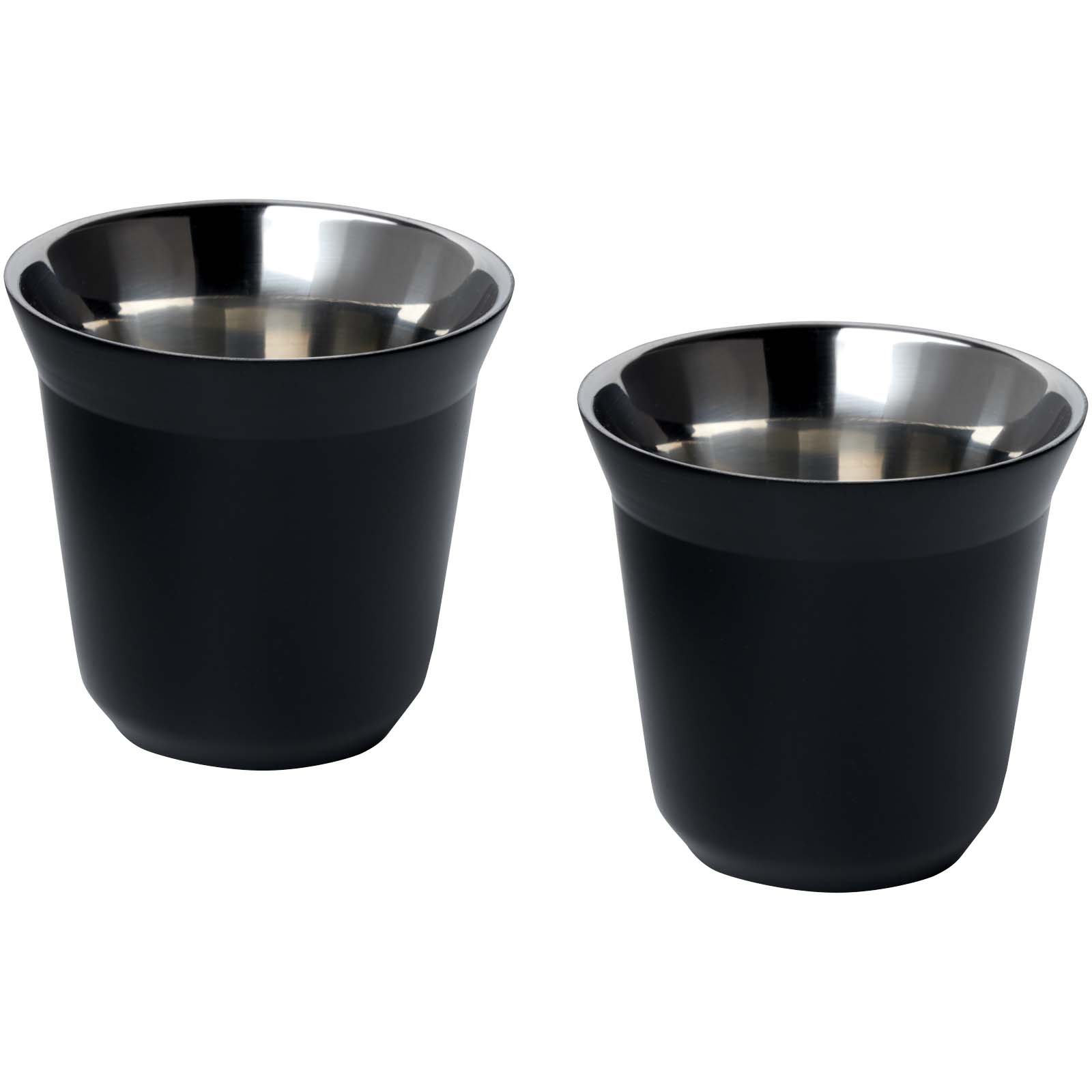 Ensemble de tasses à espresso en acier inoxydable Duo de 80 ml certifié RCS