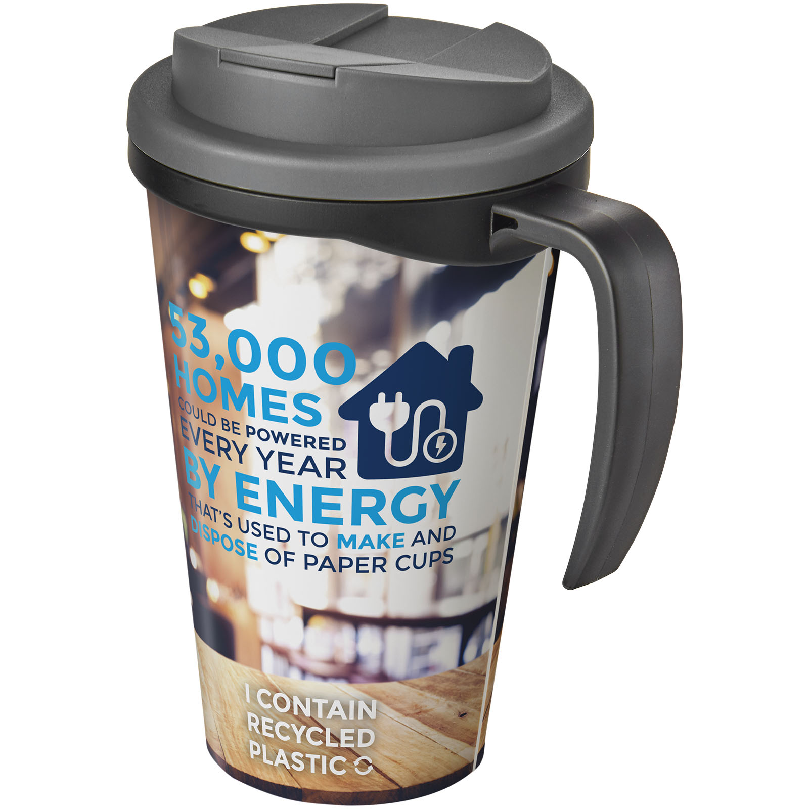 Mug isolant Brite-Americano® Grande 350ml avec couvercle anti fuite