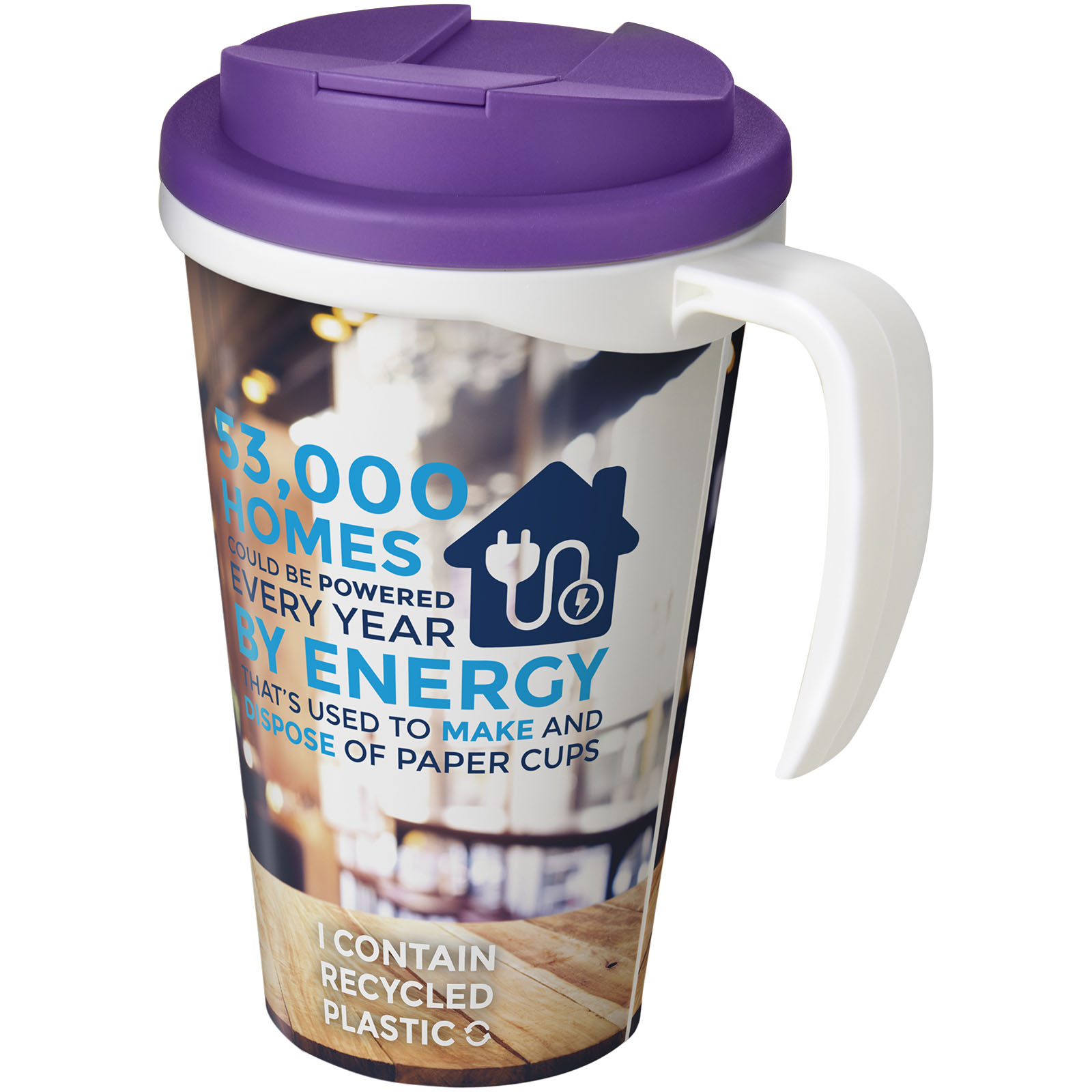 Mug isolant Brite-Americano® Grande 350ml avec couvercle anti fuite
