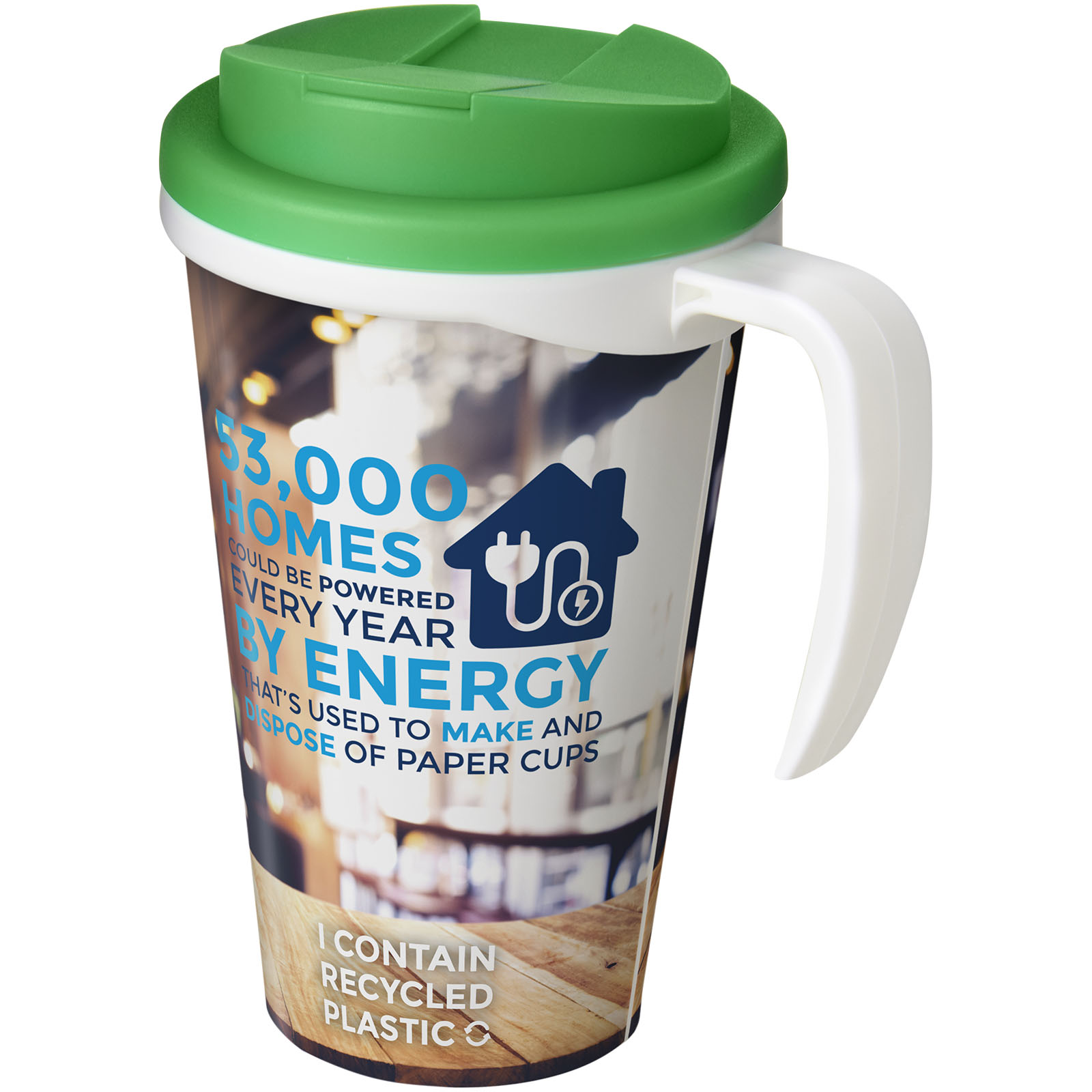 Mug isolant Brite-Americano® Grande 350ml avec couvercle anti fuite