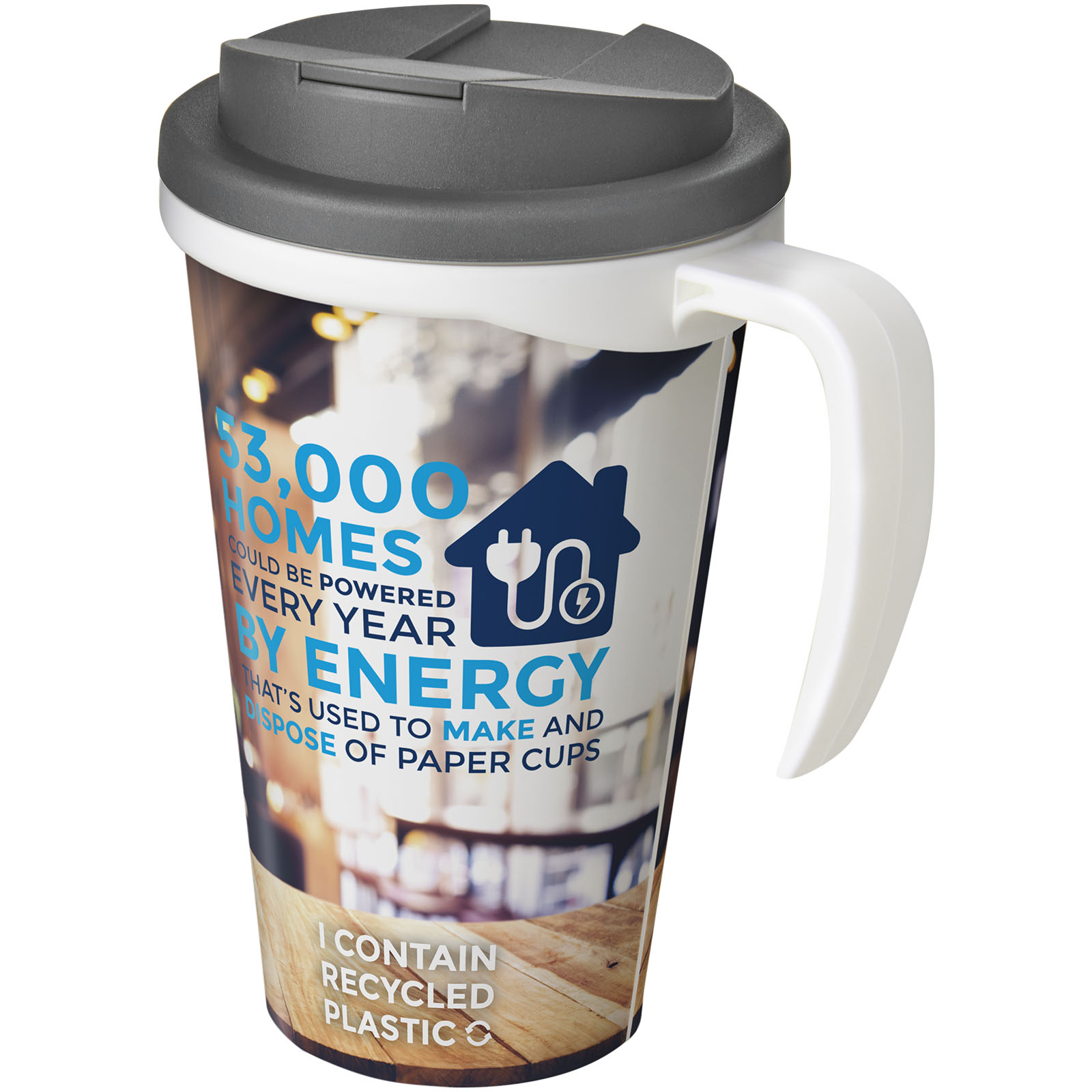 Mug isolant Brite-Americano® Grande 350ml avec couvercle anti fuite