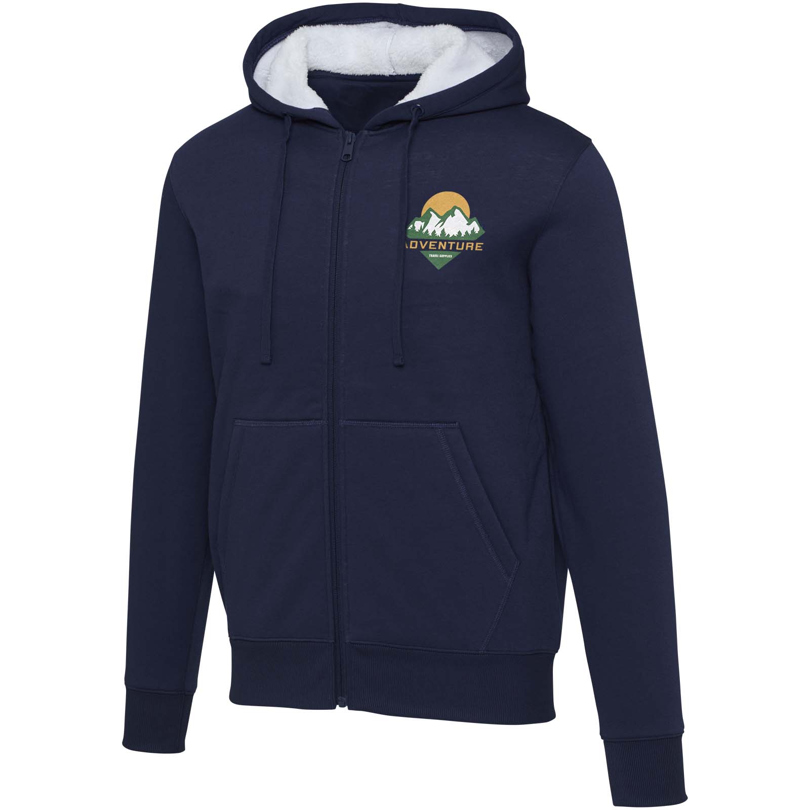 Elevate Sweat à capuche sherpa de 320 g/m² Natron intégralement zippé