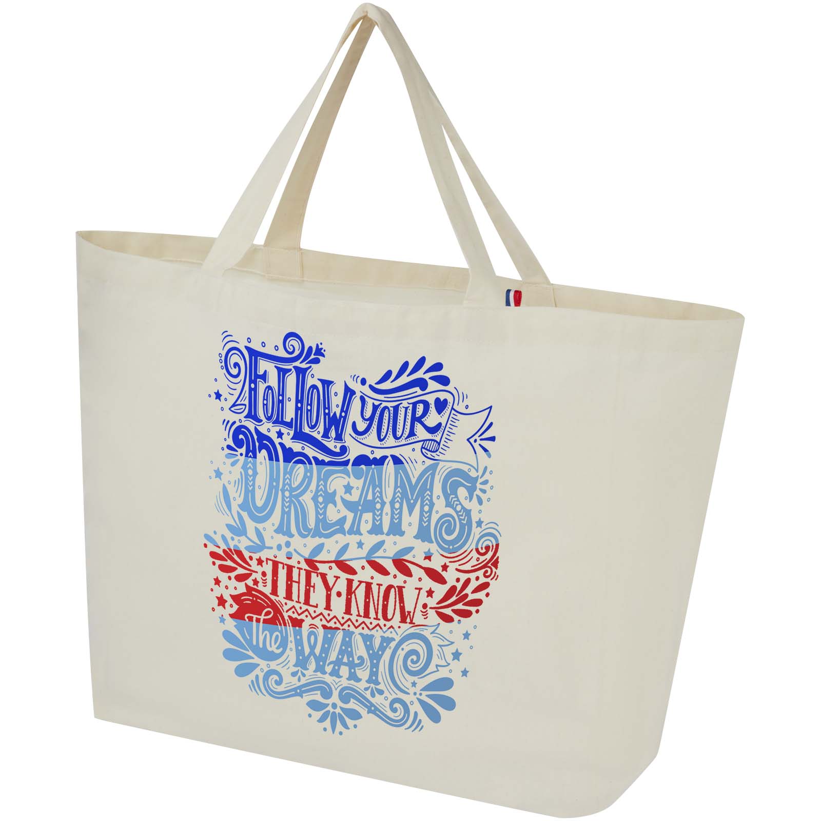Sac shopping Cannes en tissu recyclé de 200 g/m2 10L
