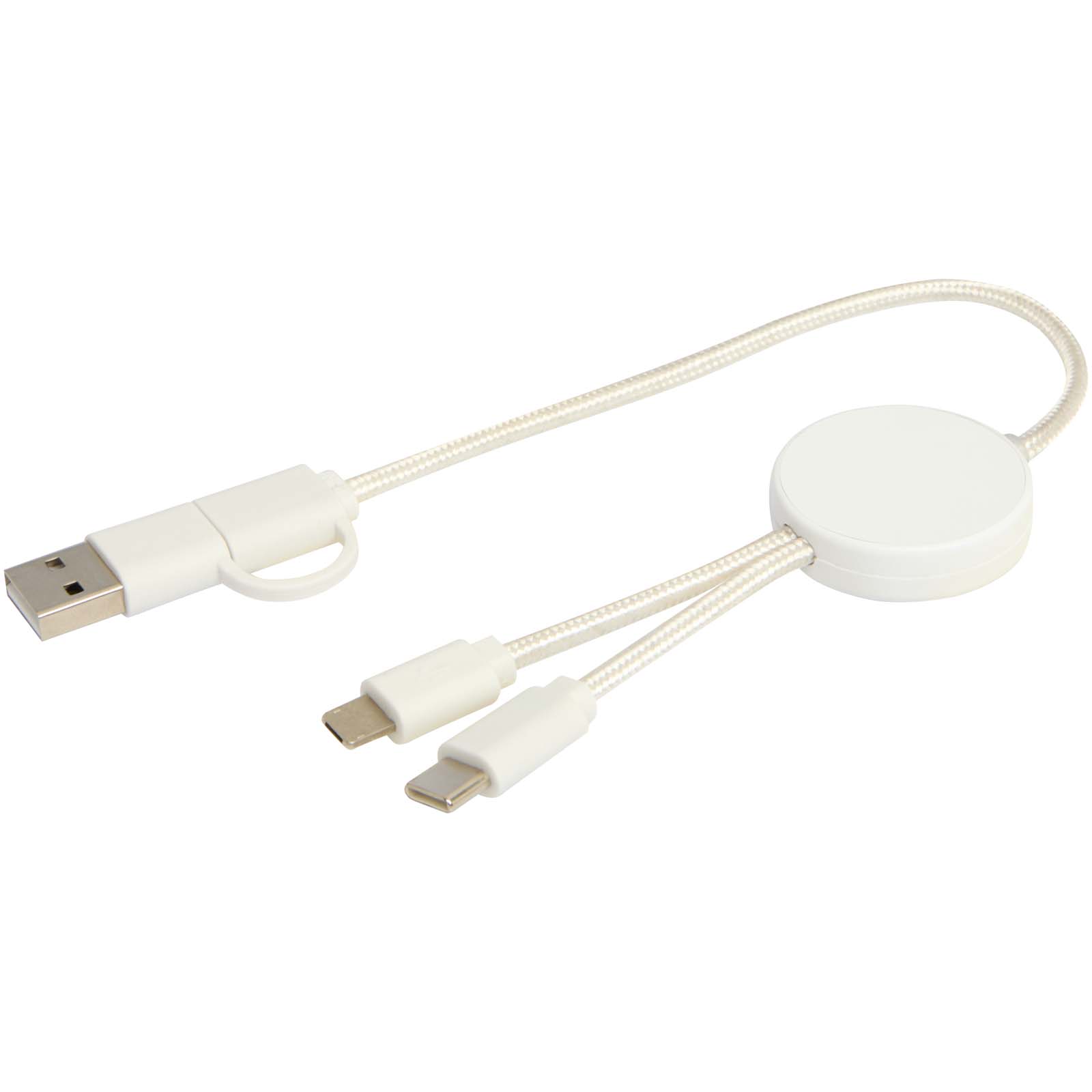 Câble 5 en 1 Citala en plastique recyclé de 30 cm pour la synchronisation des données et la charge rapide de 27 W