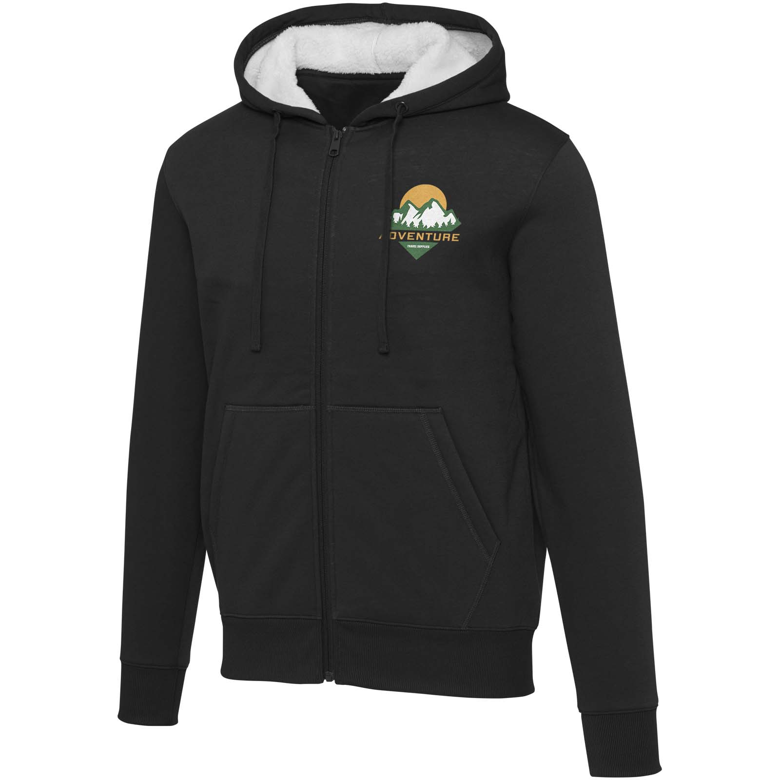 Elevate Sweat à capuche sherpa de 320 g/m² Natron intégralement zippé