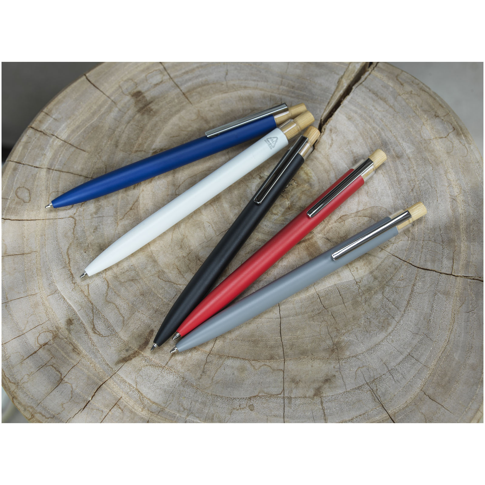 Stylo bille en aluminium recyclé Nooshin (encre noire)
