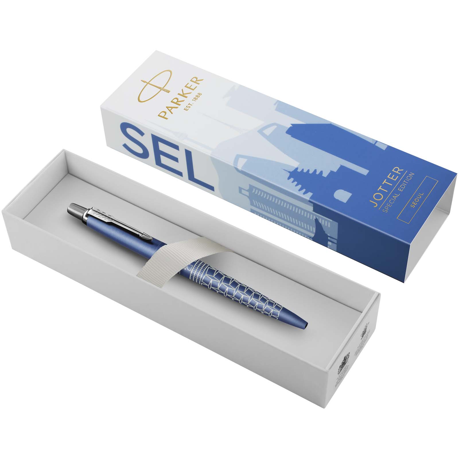 Stylo bille Parker Jotter SE Global Icons (encre bleue)